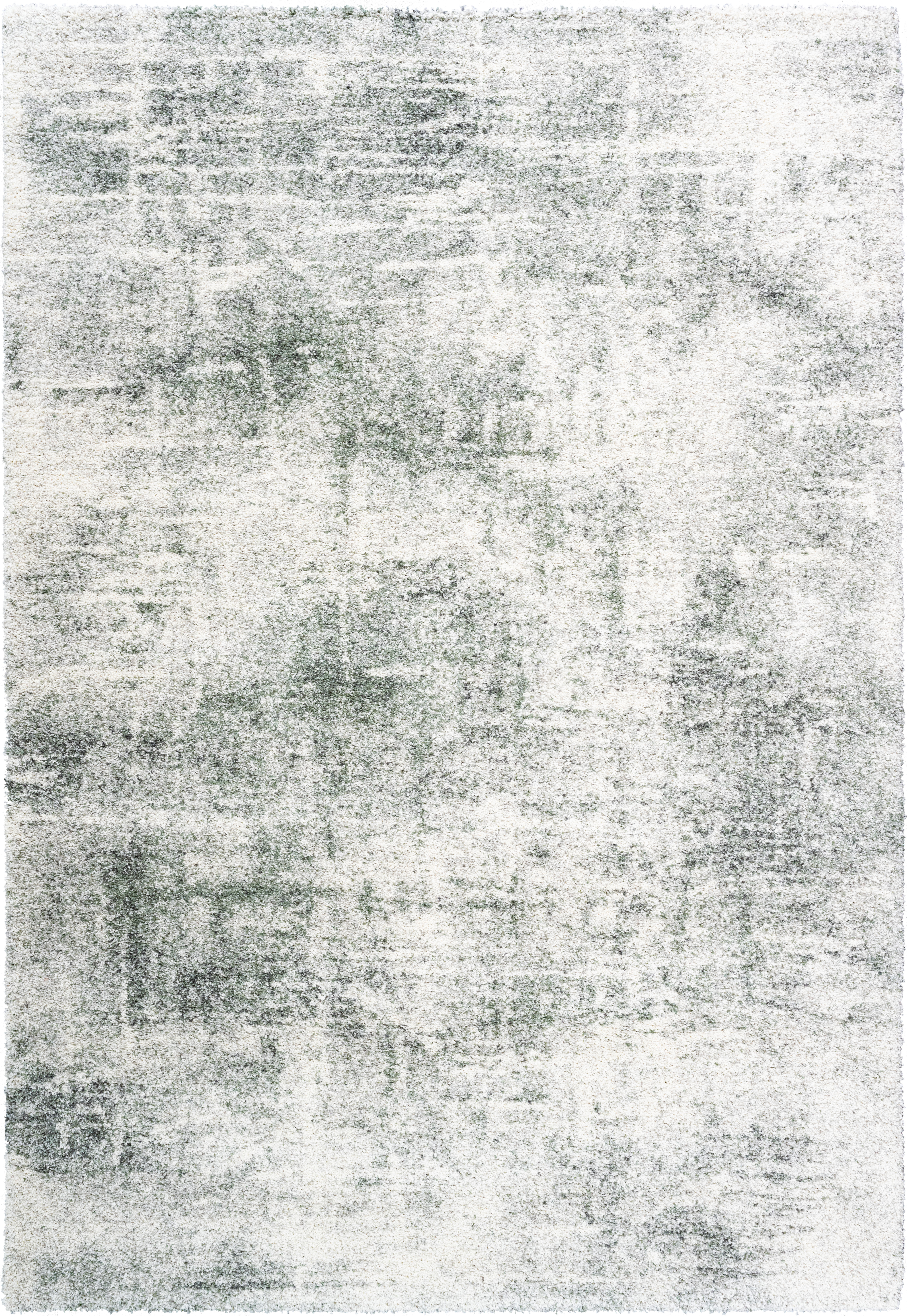 Webteppich, weiß-grün-grau, 133x195 cm - Rehari