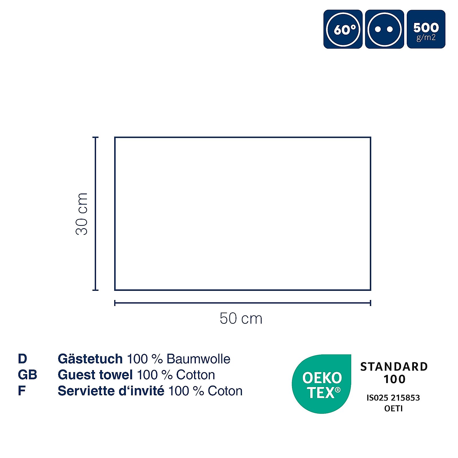 Duschtuch Leonora 140x70 cm - 100%Baumwolle Premium frostgrau