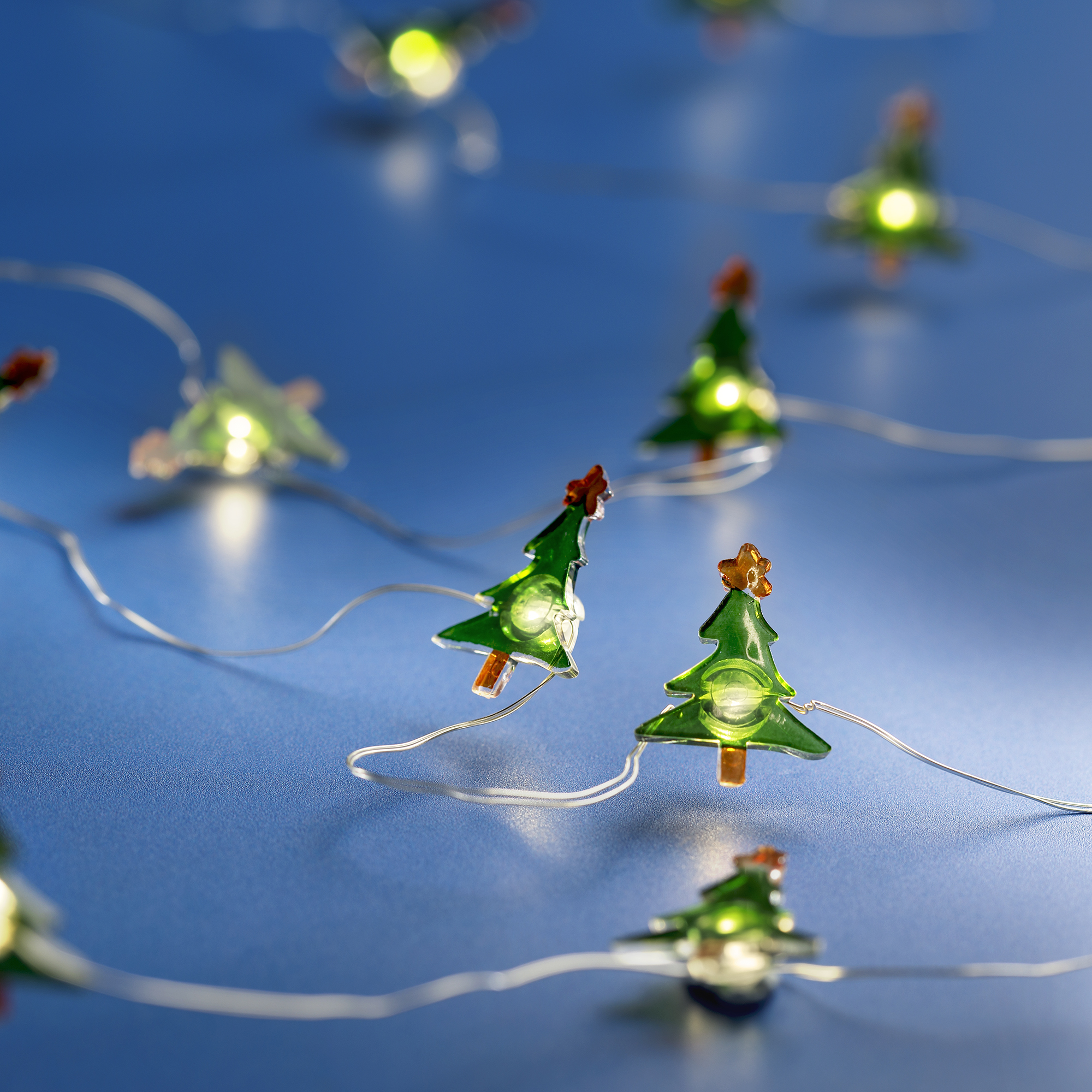 LED Deco Strang - silber/warmes weiss/kaltweiss, Plastik, 90cm-10L