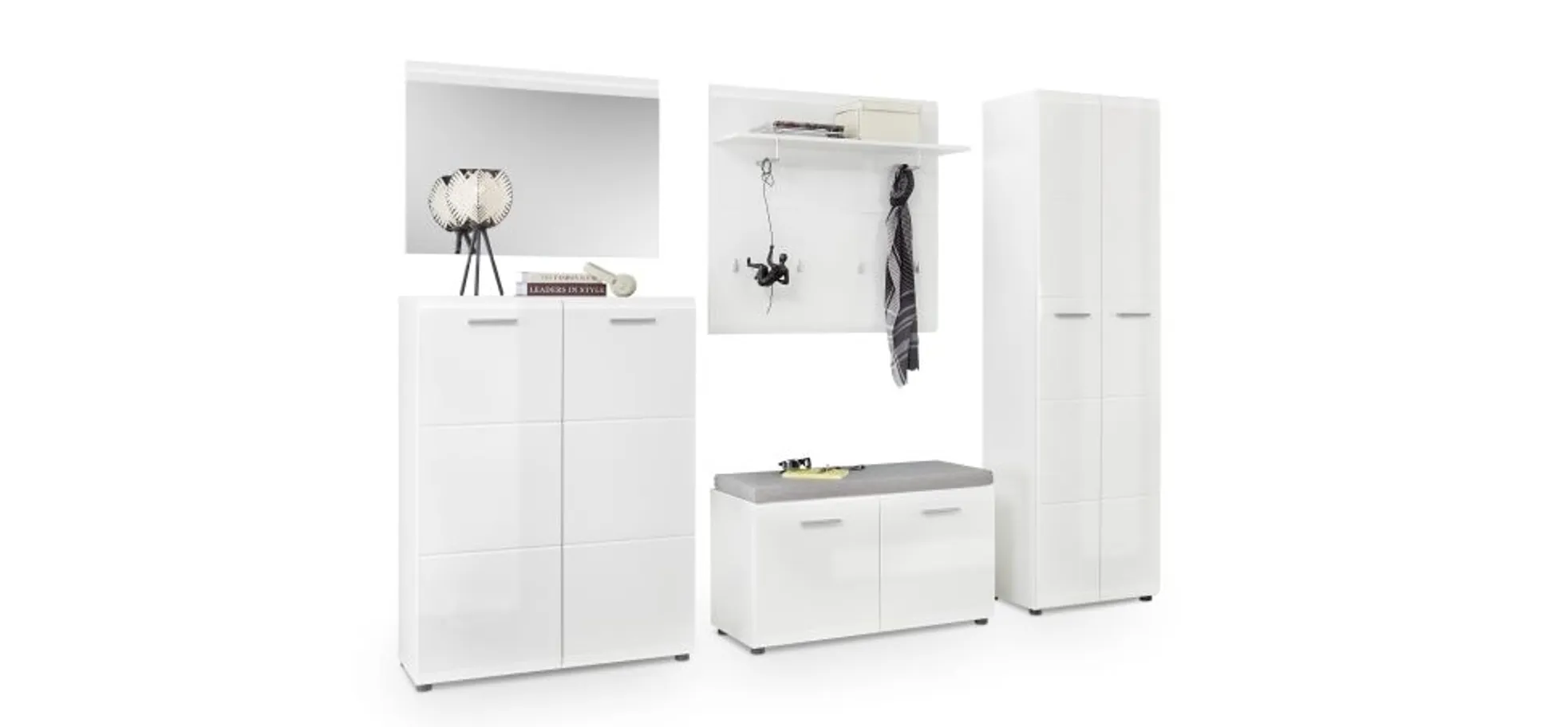 Spiegel, MDF weiß hochglanz - Werena