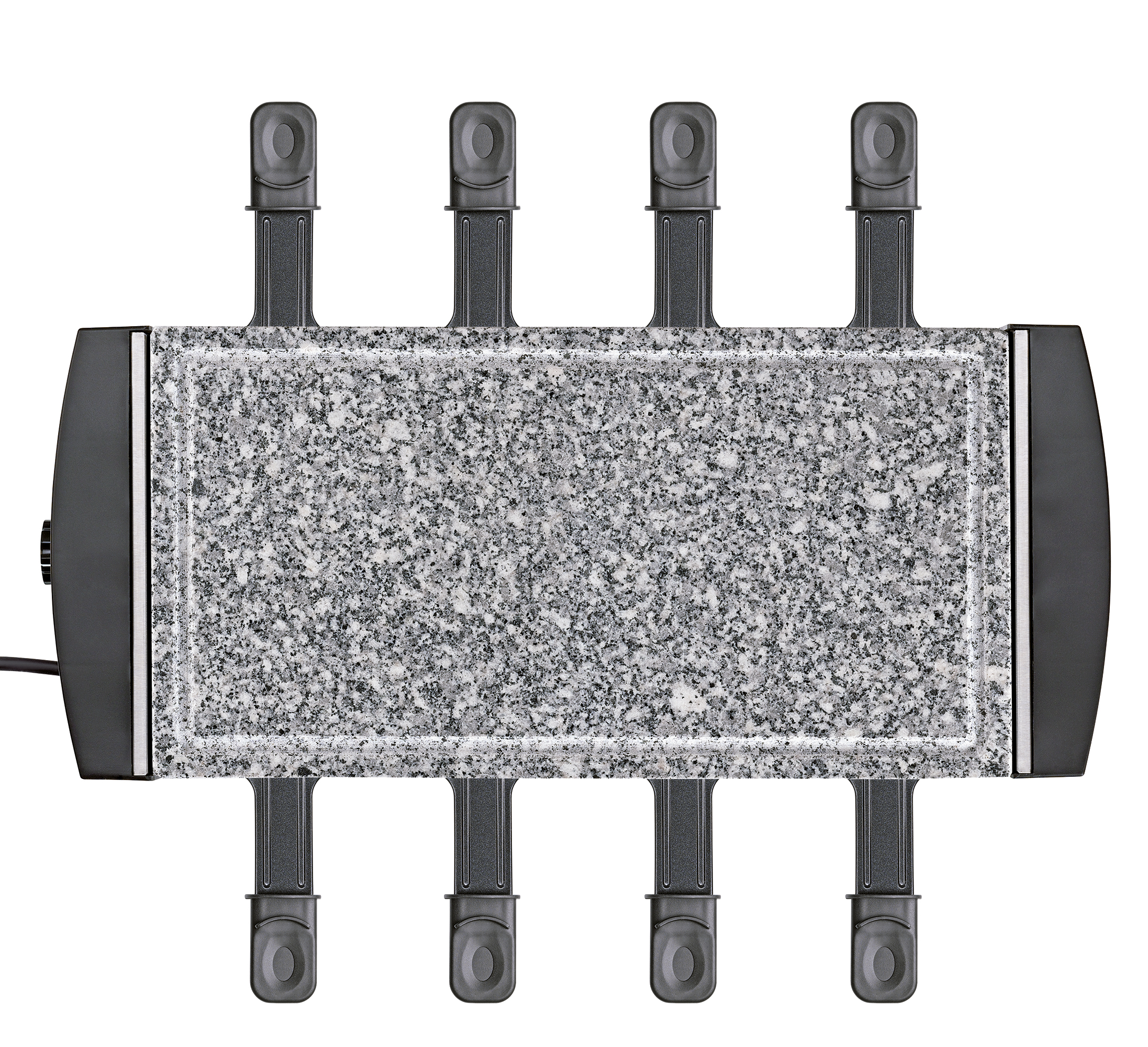 Raclette HOT STONE8 - Granitstein, 8 Pfännchen/Schaber, 1200 W