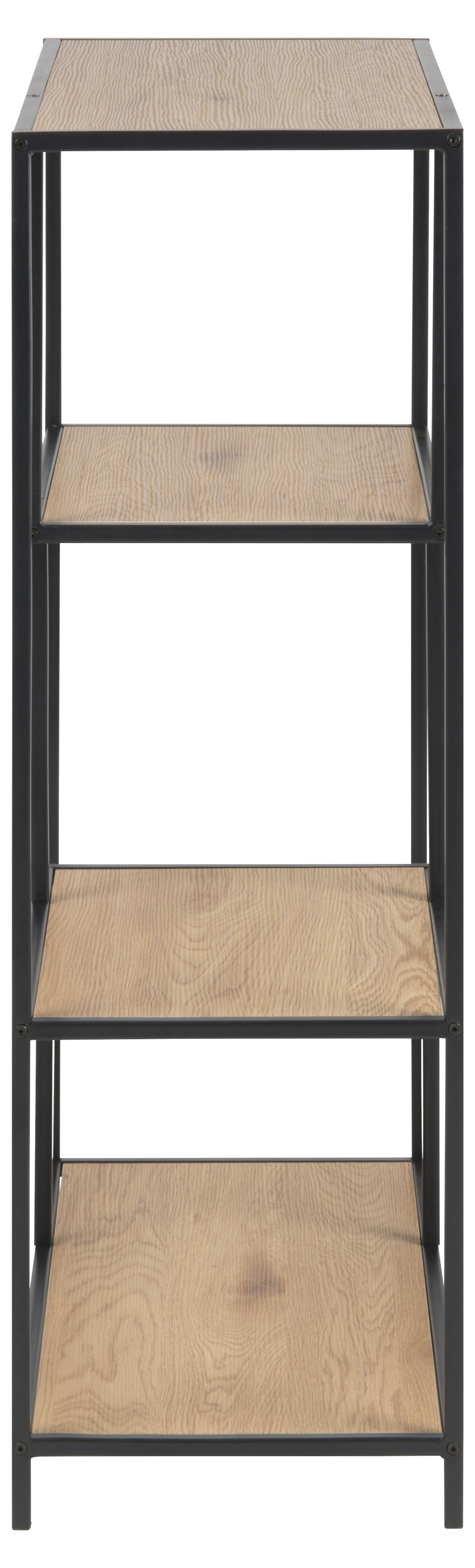 Bücherregal, Wildeiche, Metall schwarz - Auroa