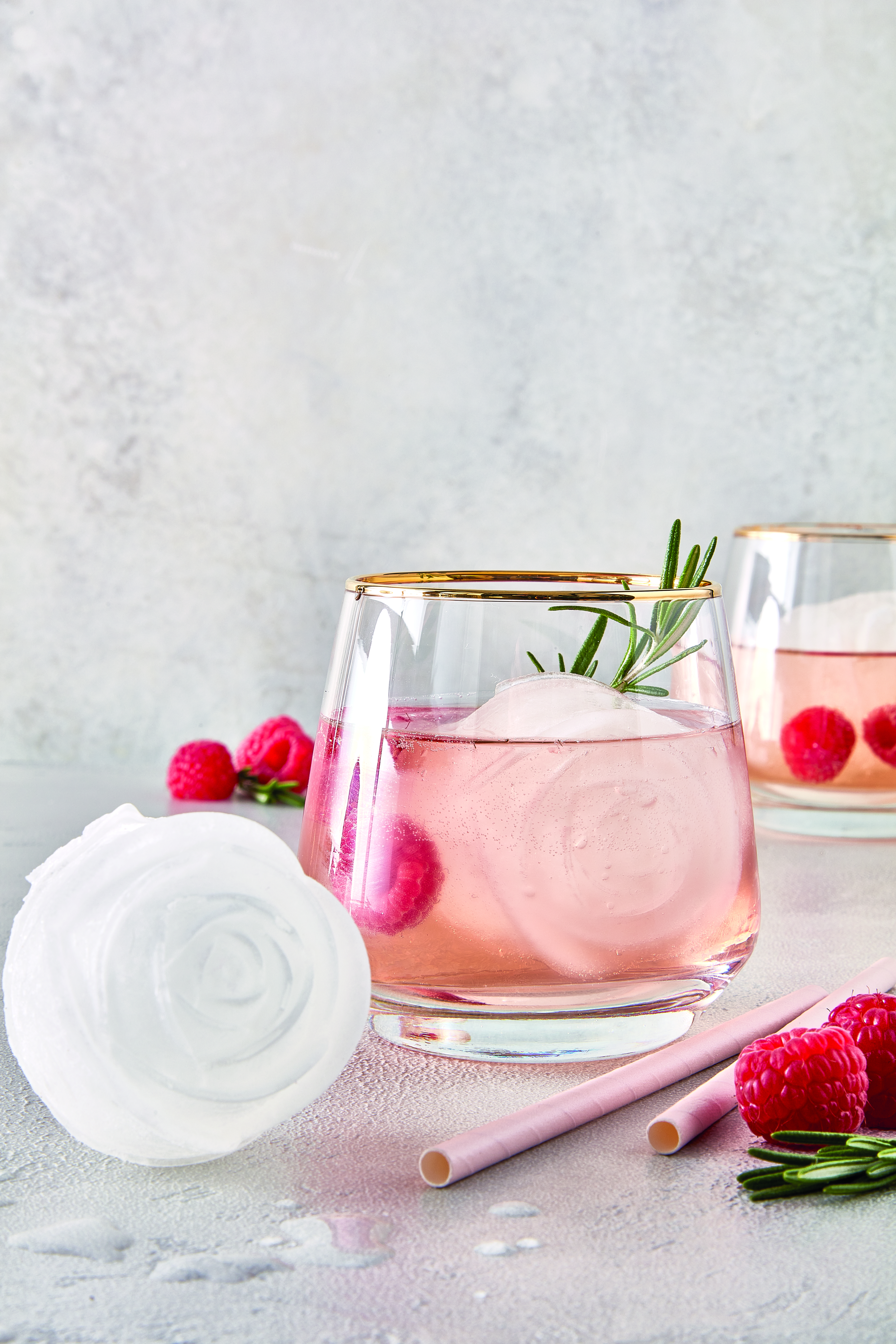 Eiswürfelform Rose für 4 Stück - aus Silikon