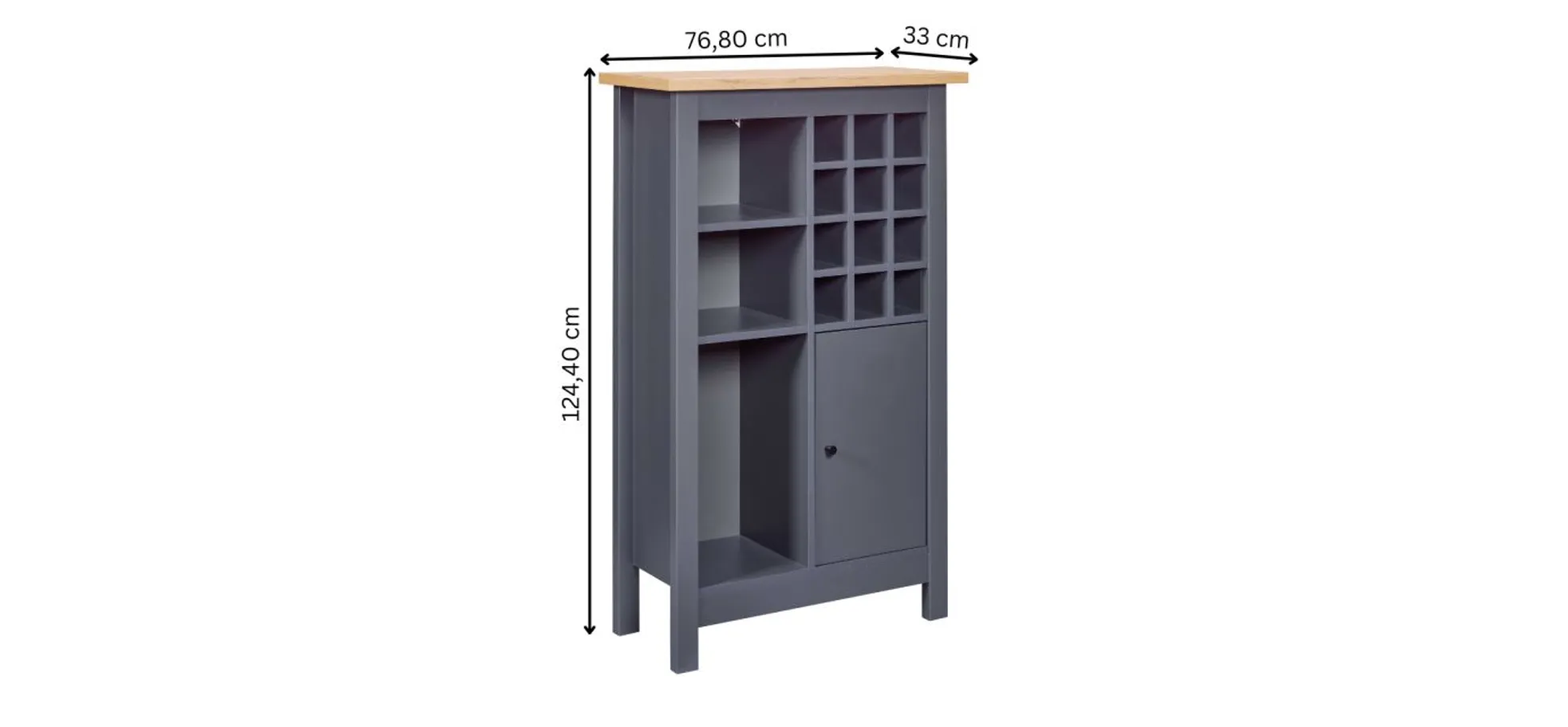 Weinschrank, Anthrazit, für 12 Weinflaschen - MyStyle 9003