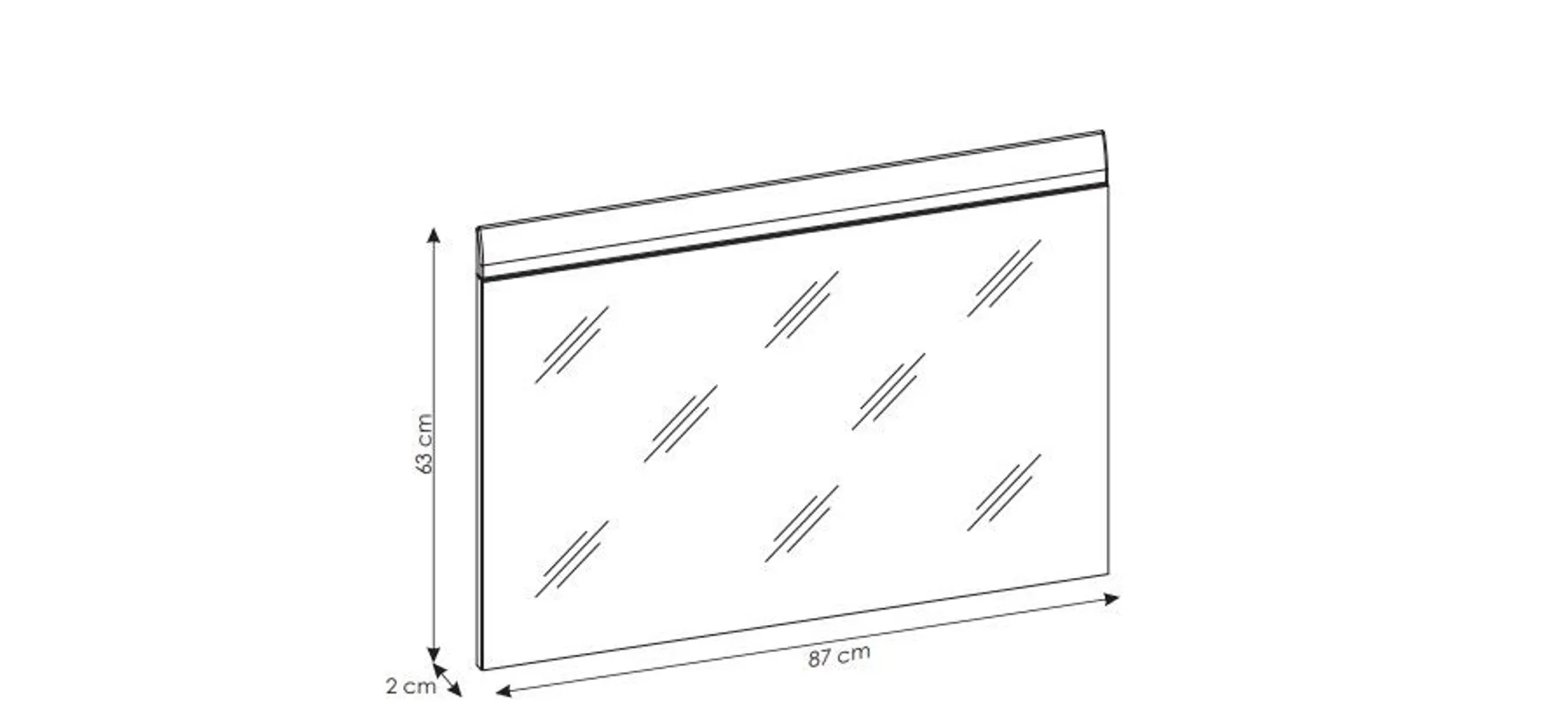 Spiegel, MDF weiß hochglanz - Werena