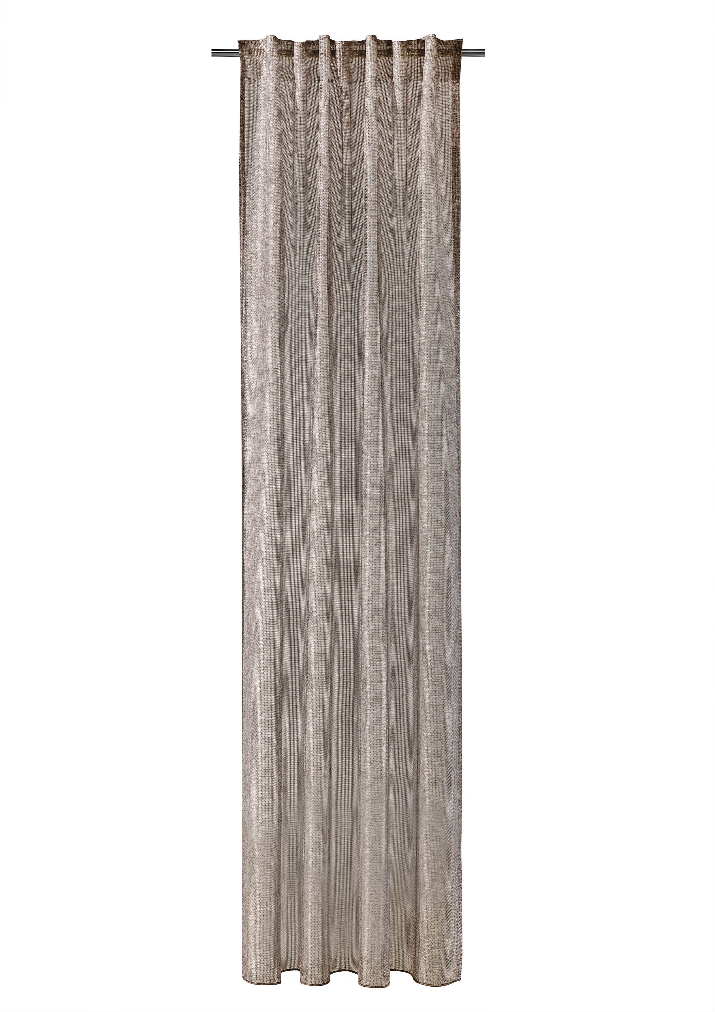 Schlaufenbandschal Netzoptik - 140x245cm, 100% polyester, taupe-natur