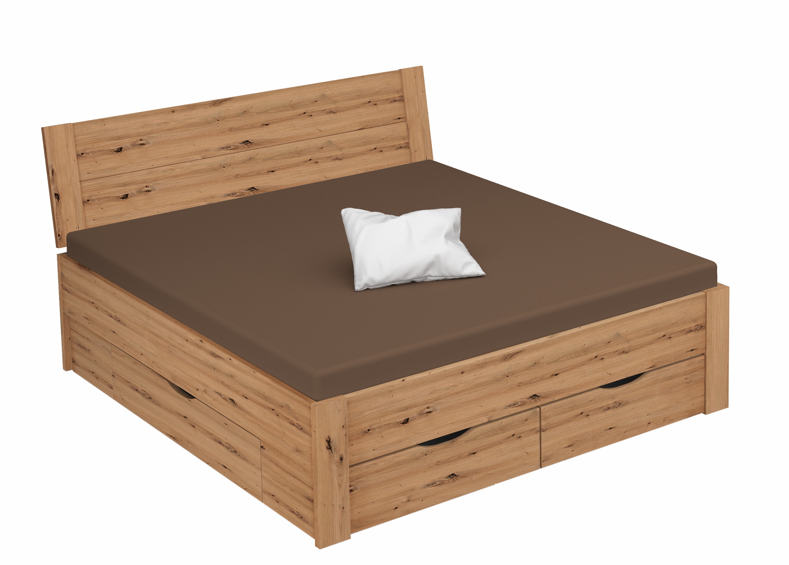 Bett inkl.Kopfteil, Eiche  - Romed Beds