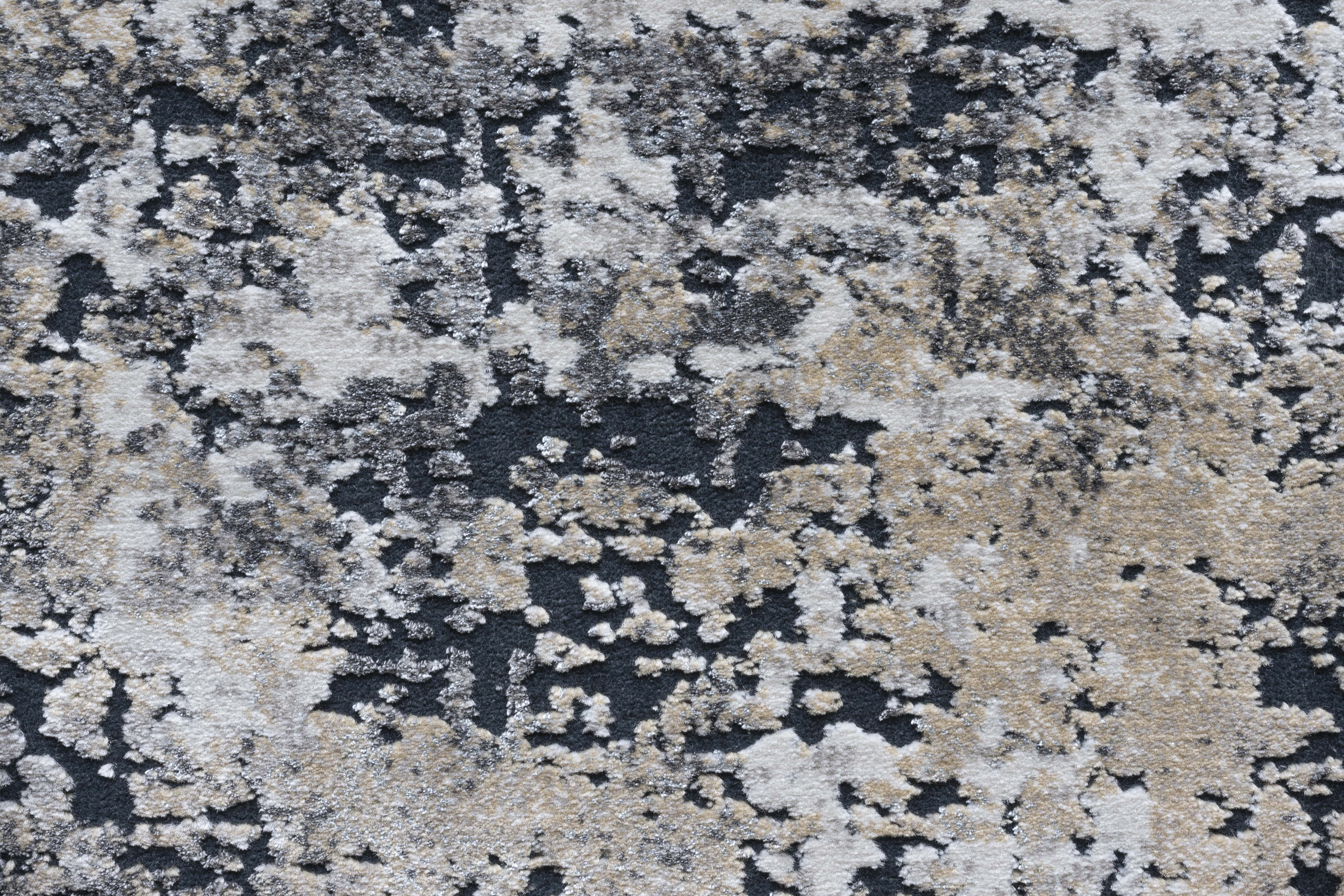 Webteppich, grau-goldfarben, 80x150 cm - Ranyon