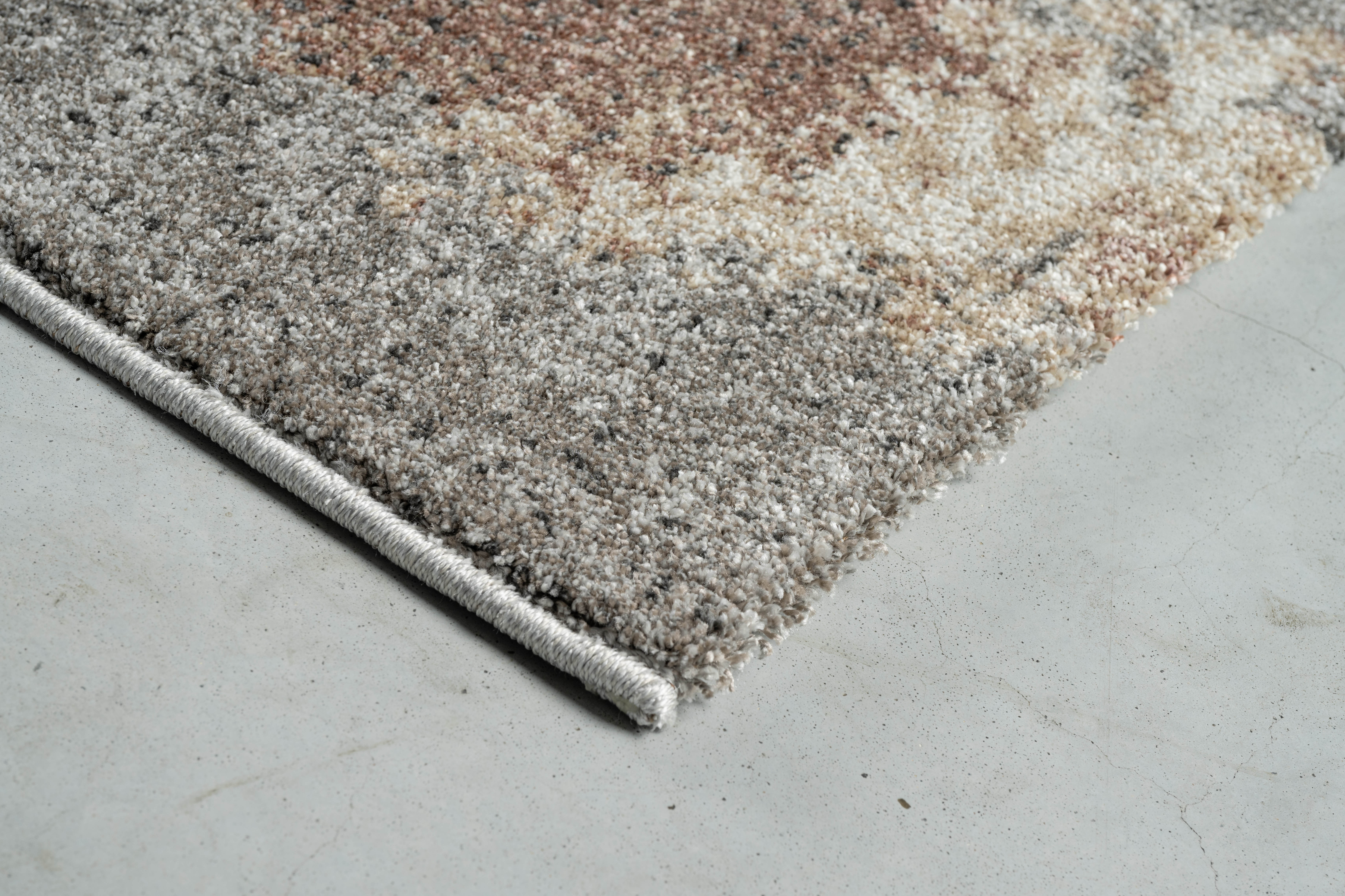 Webteppich, braun-grau-weiß, 80x150 cm - Radison