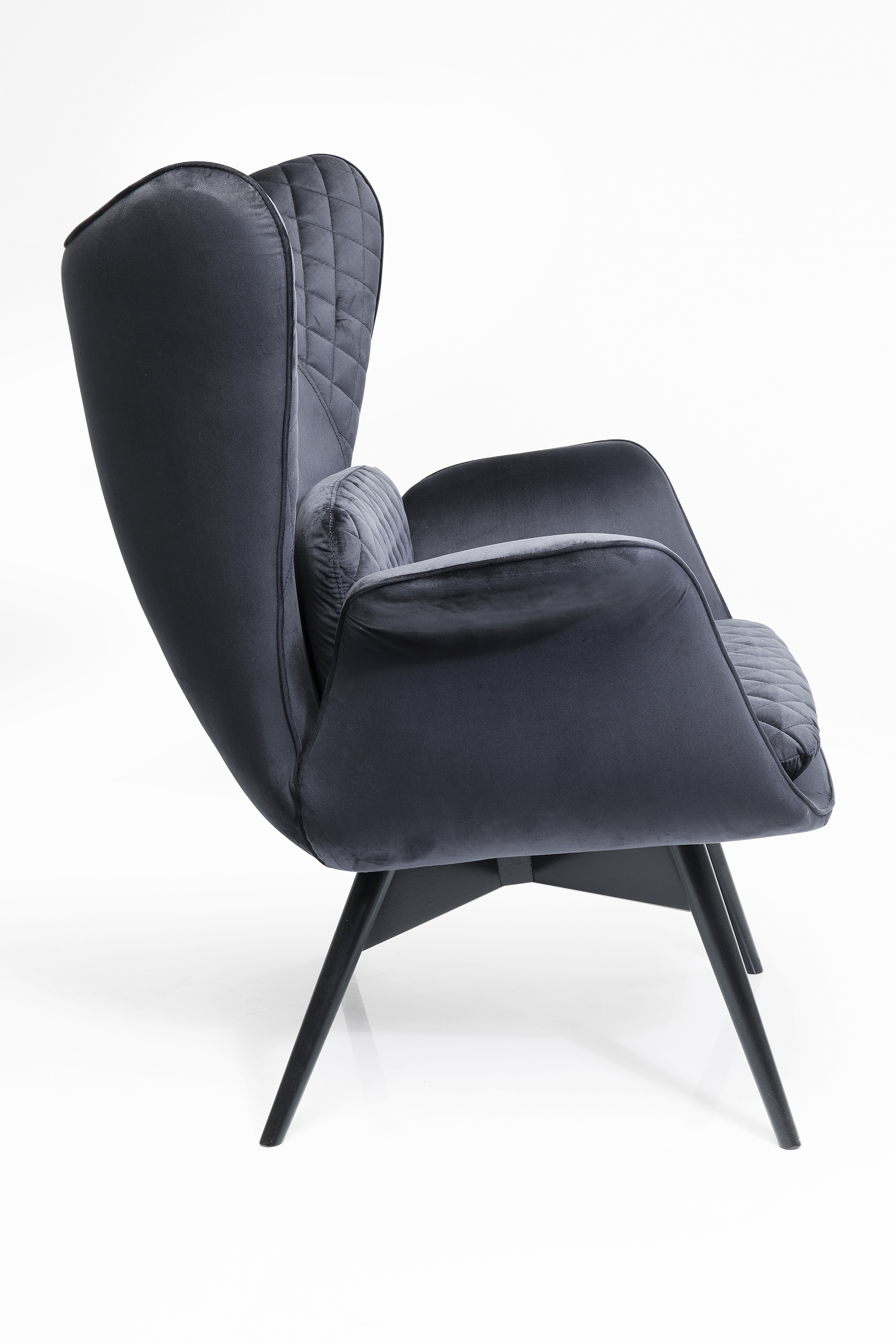 Sessel Tudor, schwarz, Samtoptik - Tudor