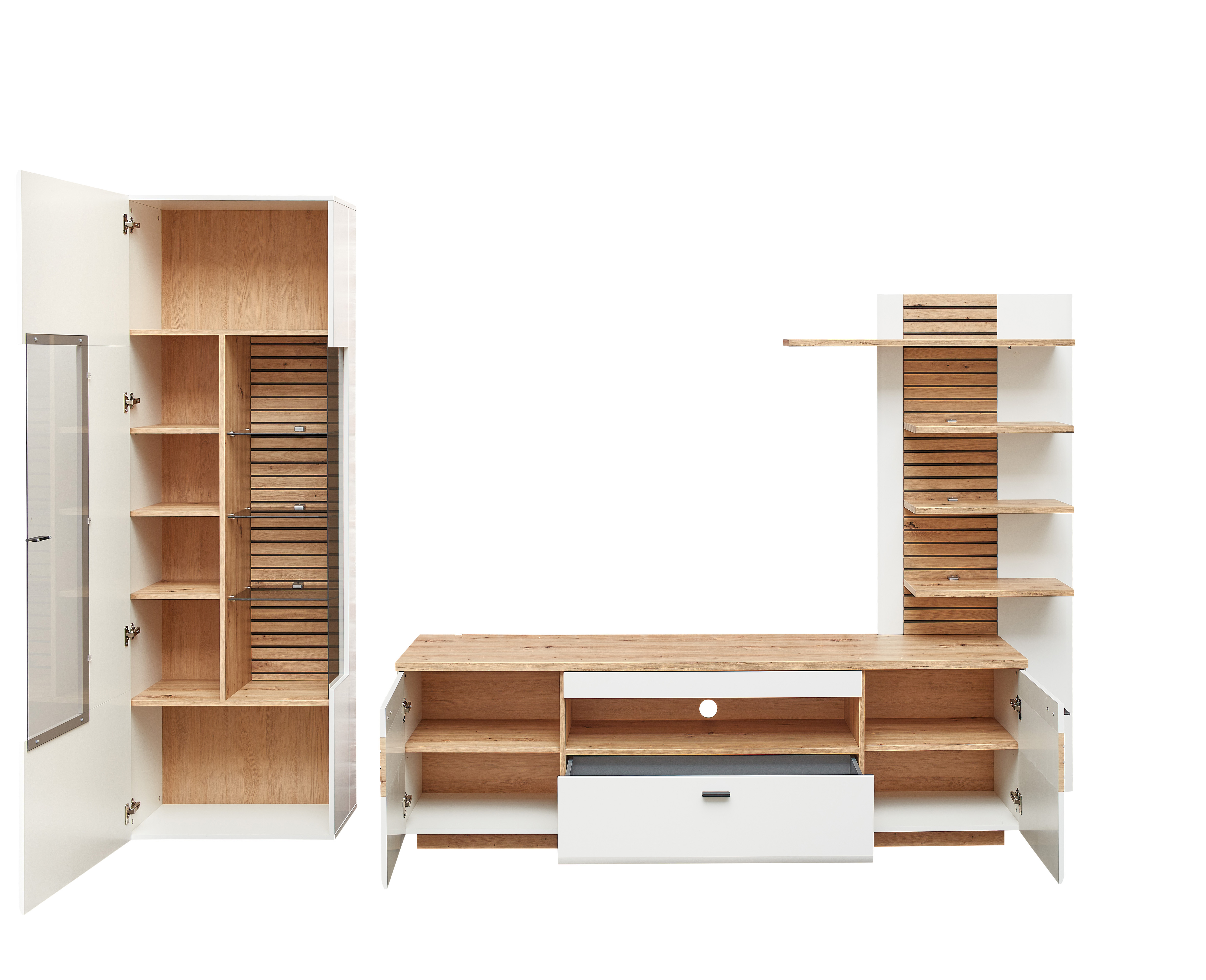 Wandpaneel, weiß matt MDF, Leistenoptik - LS25 Duron