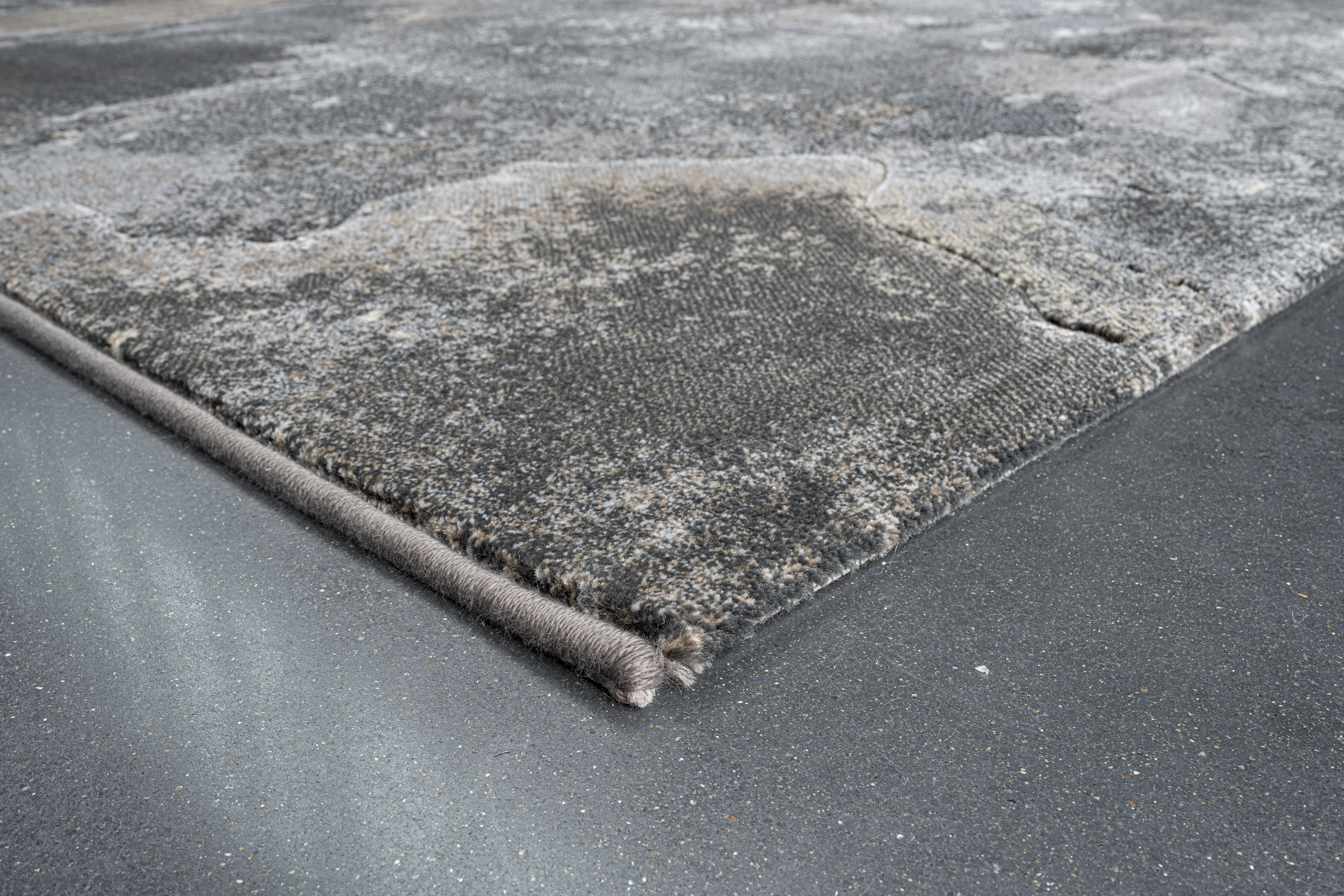 Webteppich, grau-braun, 160x230 cm - Rargentum