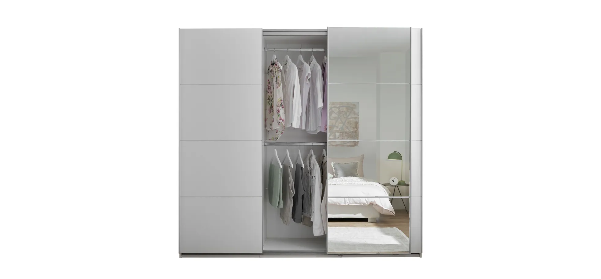 Schwebetürenschrank, weiß - MyStyle 3056