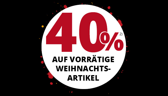 40€ auf vorrätige Weihnachtsartikel