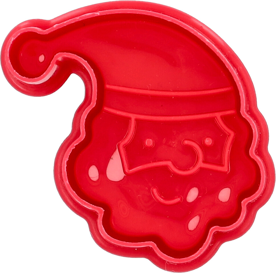 Kunststoff-Ausstechform Santa - rot, mit Auswerfer