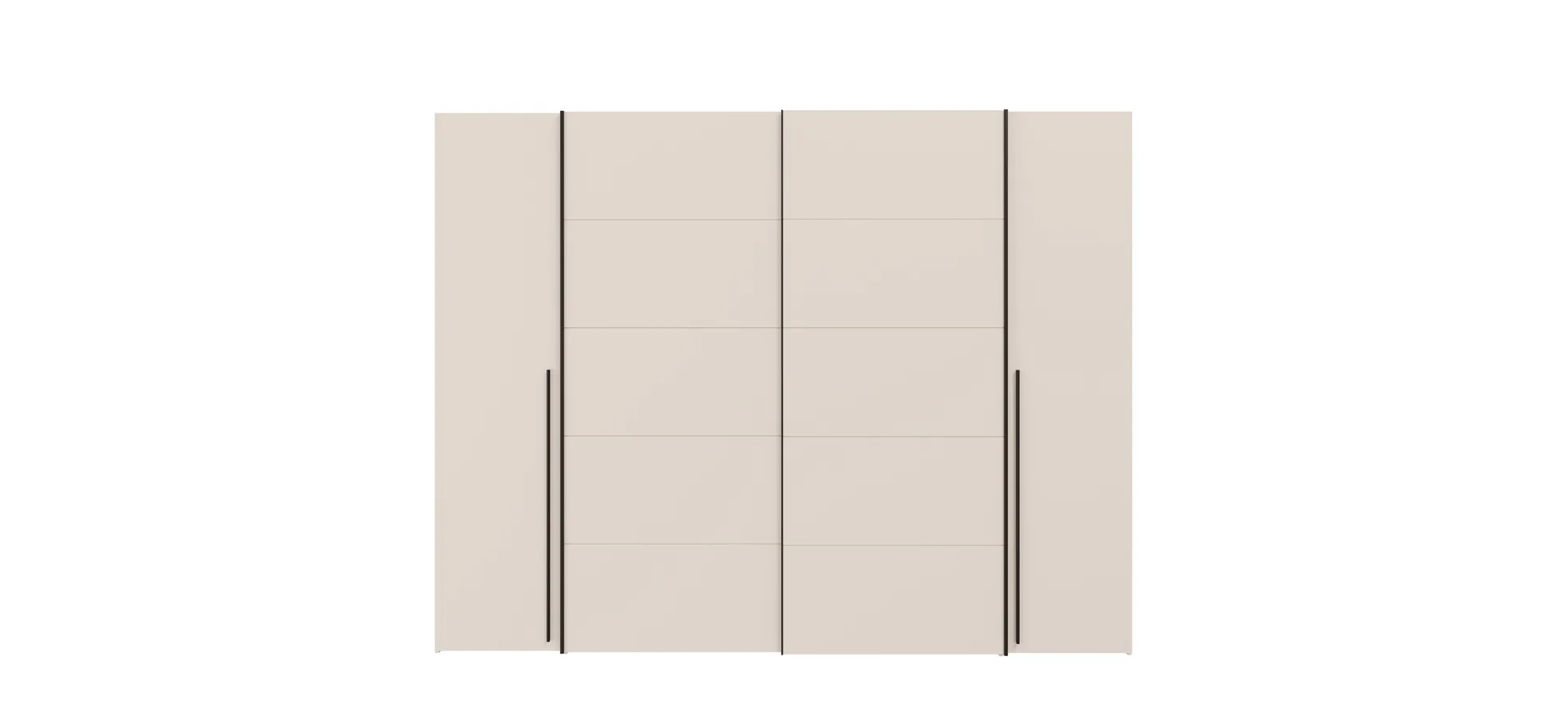 Schwebe-/Drehtürenschrank, Dekor sand - Fahda