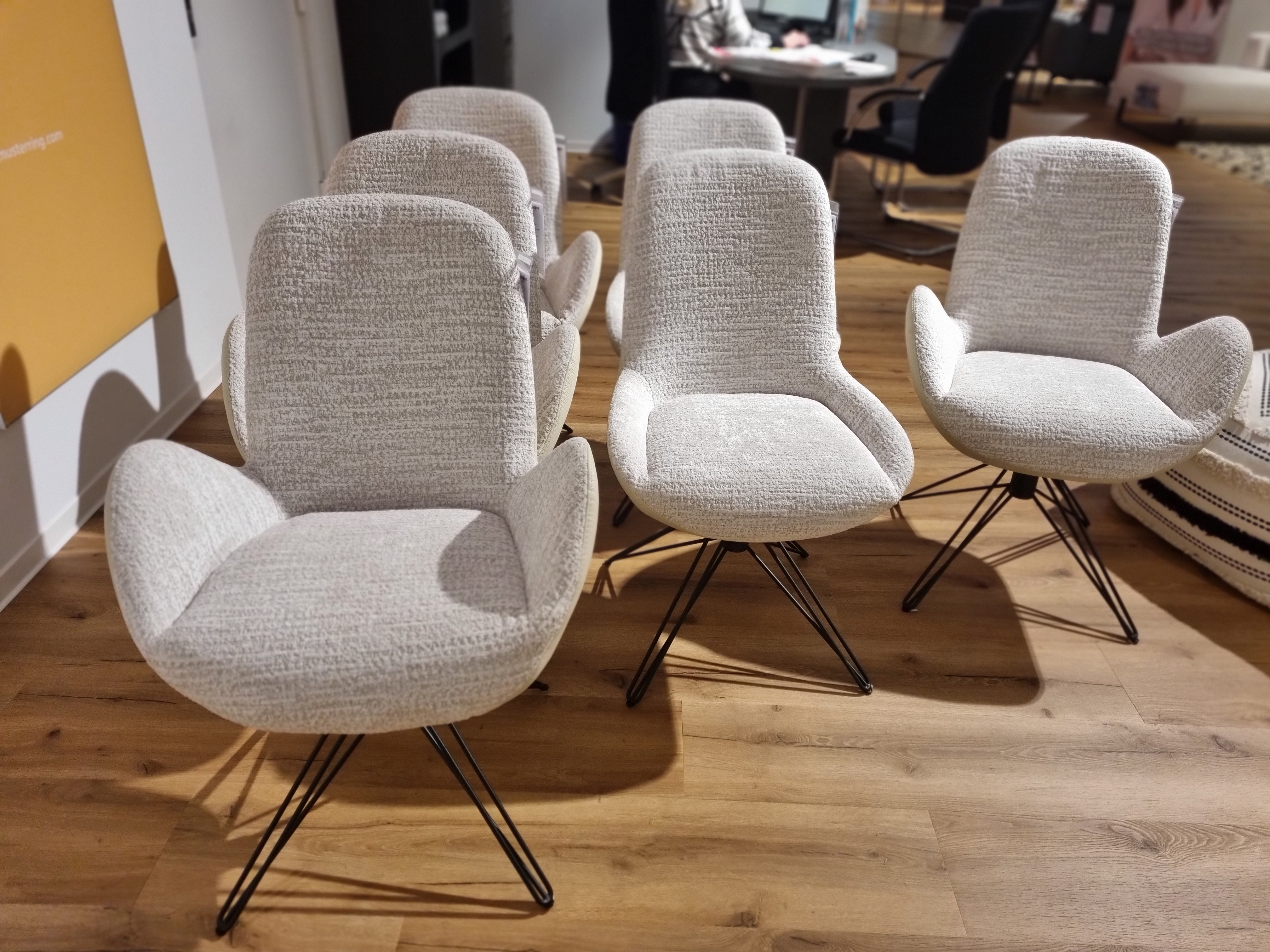 Stuhlsatz, Leder avorio  - Helvin