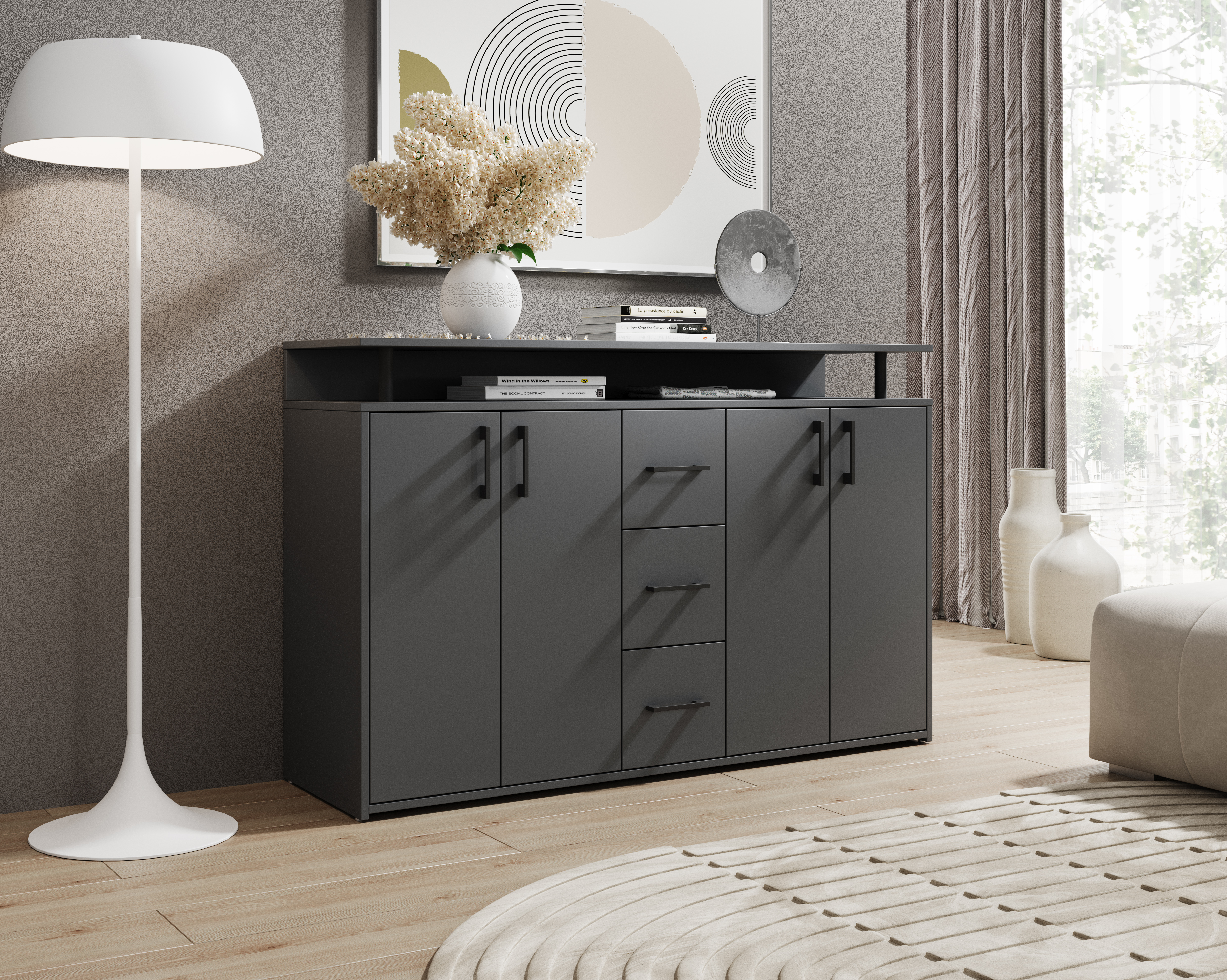 Highboard, anthrazit - MyStyle 1027