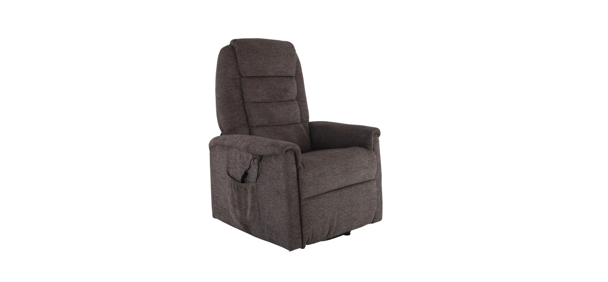 Fernsehsessel, Stoff braun, 2-motorisch - Myron