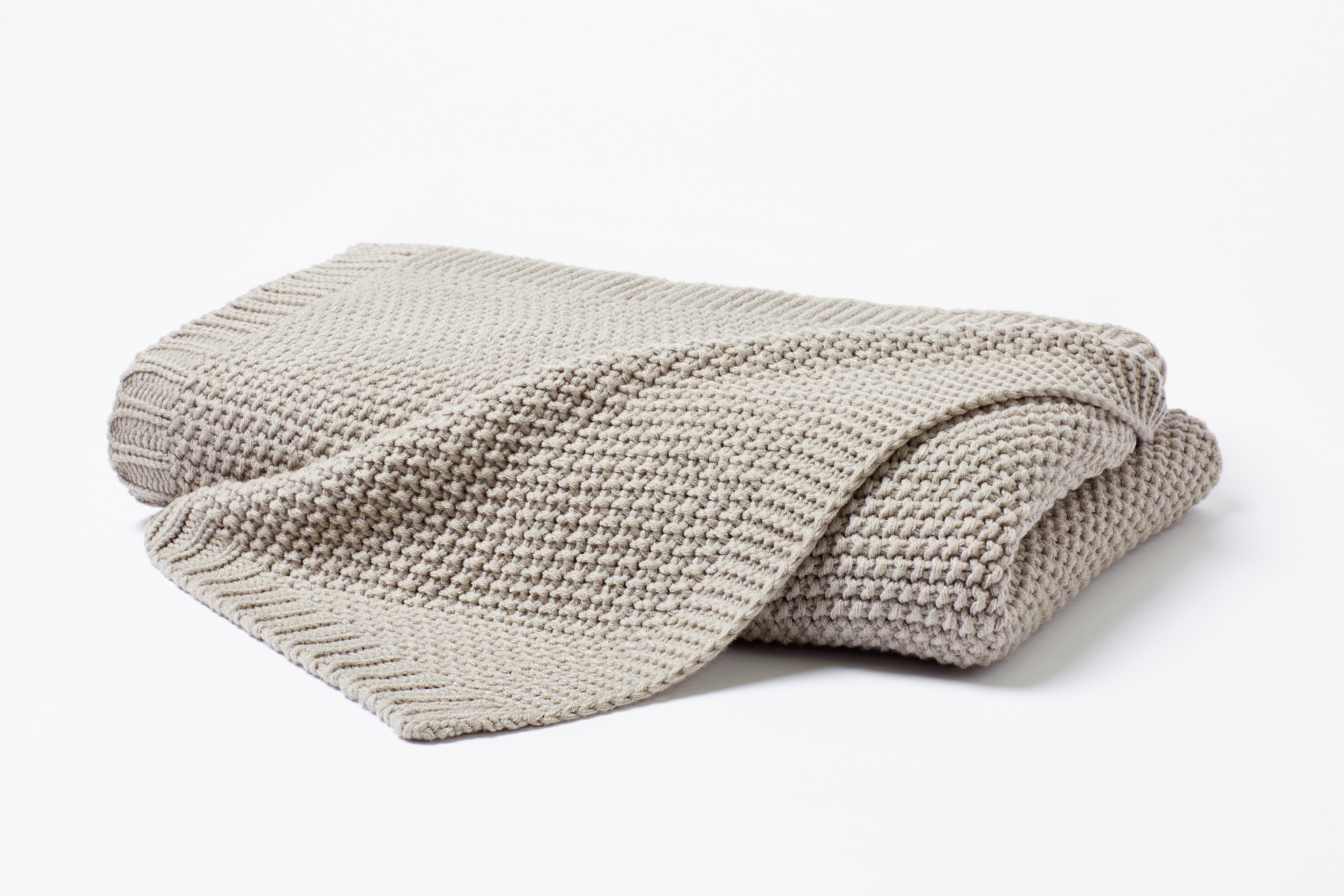 Wohndecke, Strick - 130x170 cm, natur