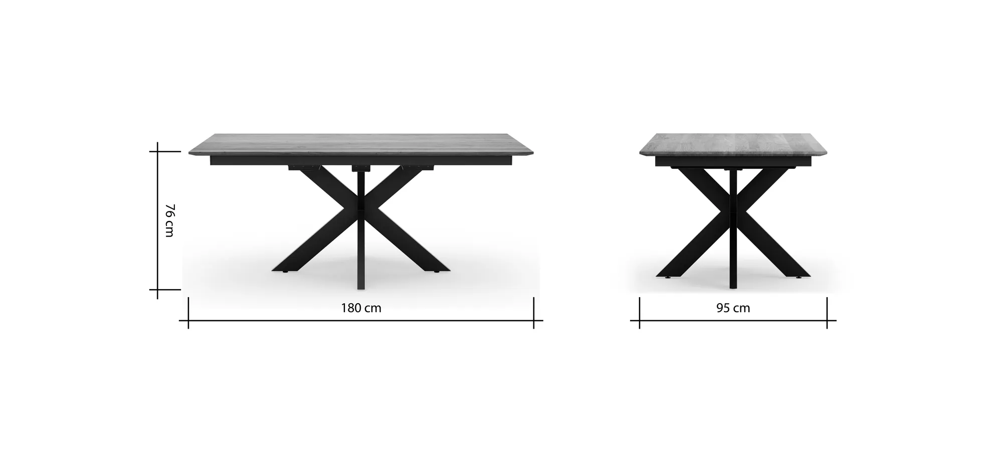 Esstisch, ausziehbar, Wildeiche geölt - Liora