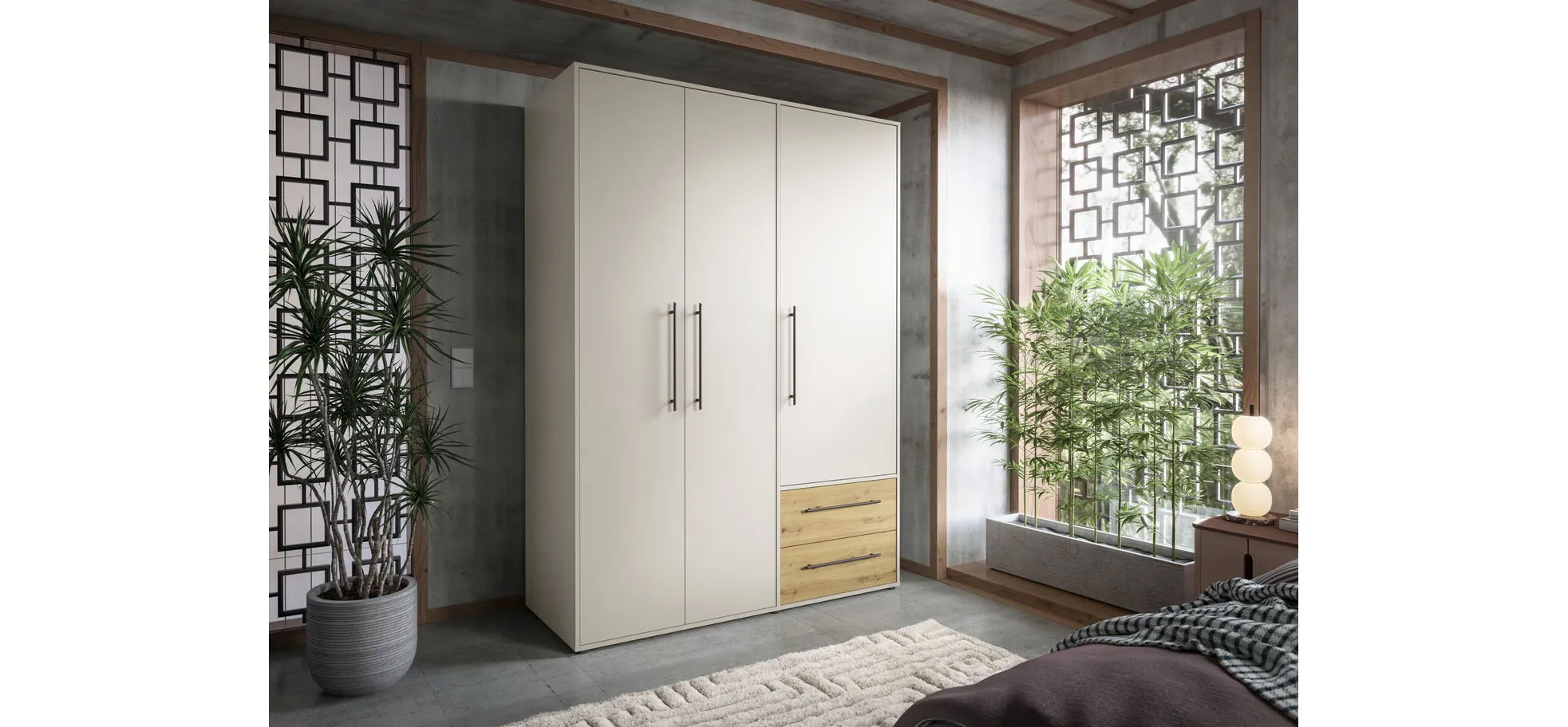 Drehtürenschrank, Dekor sand - Fathie