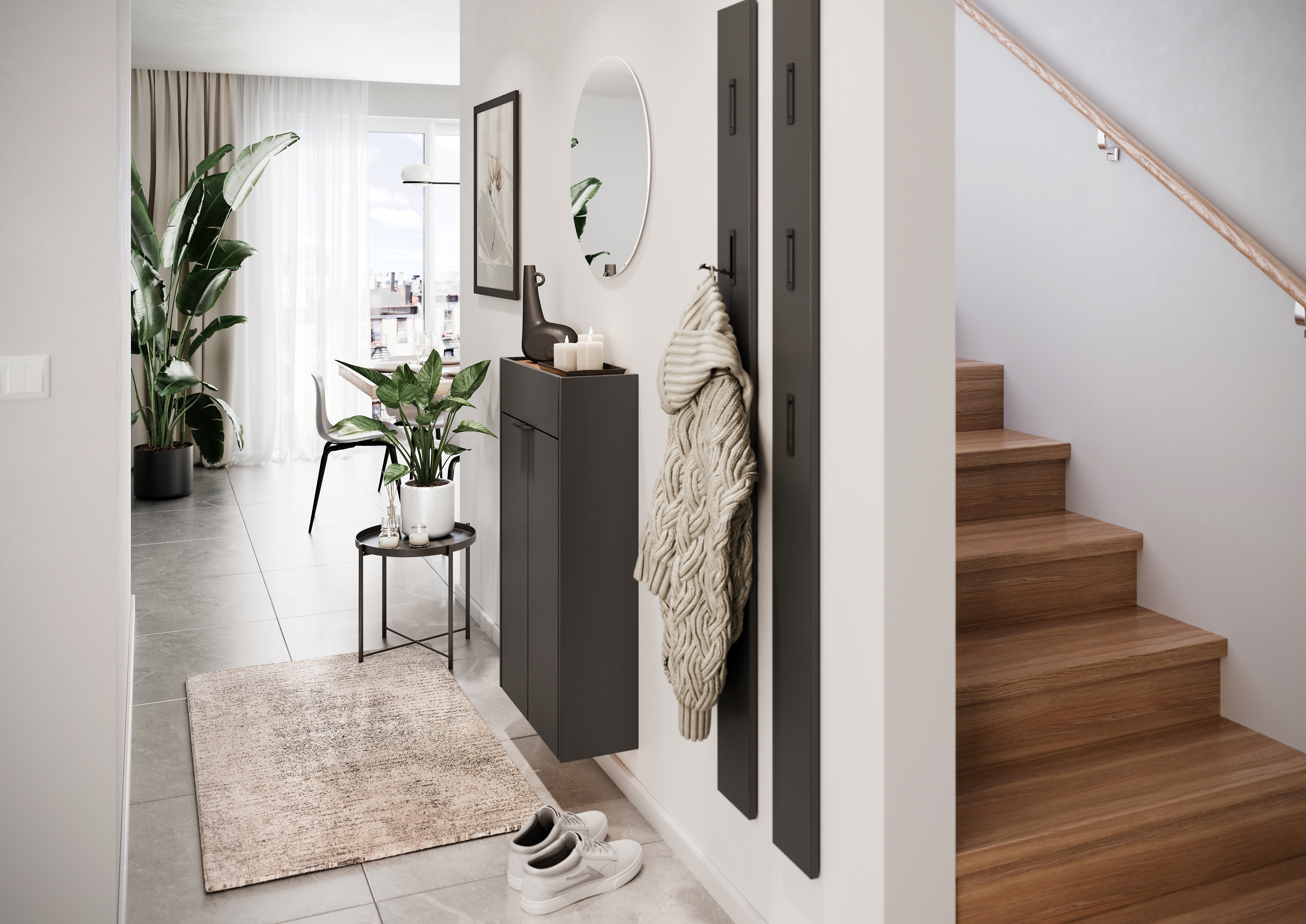 Mehrzweckschrank 2-türig, graphit - MYTREND 364