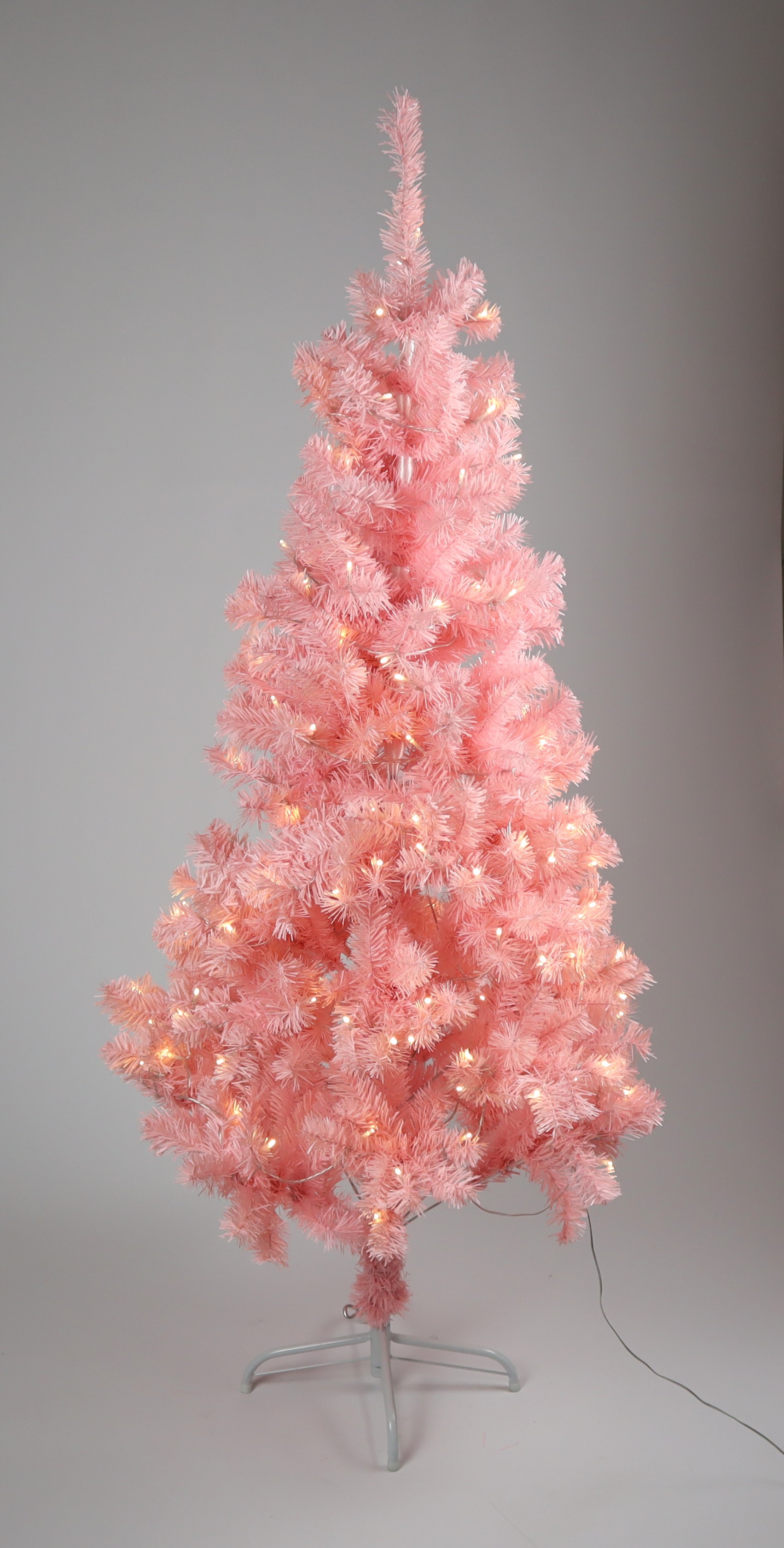 Künstlicher Weihnachtsbaum rosé - 600 Lichter PVC 100x240