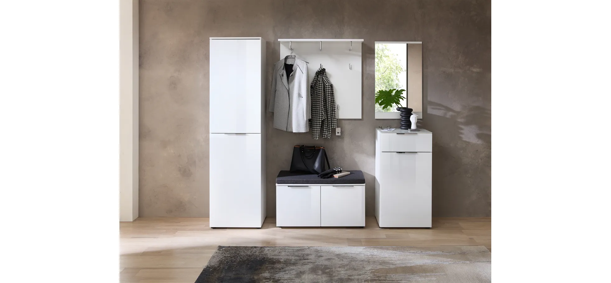 Garderobenpaneel, weiß - Ilaria