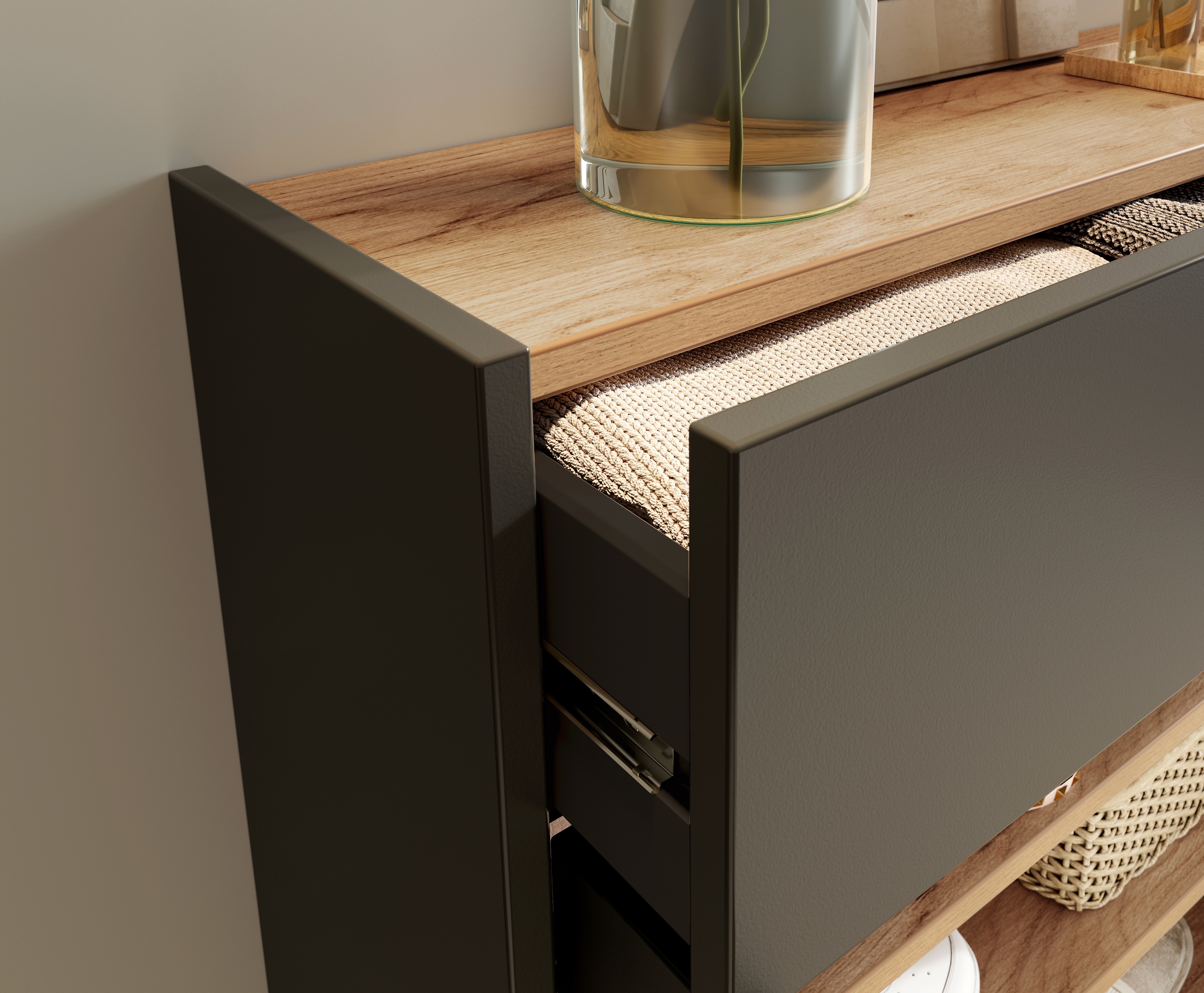 Mehrzweckschrank 2-türig, graphit - MYTREND 364