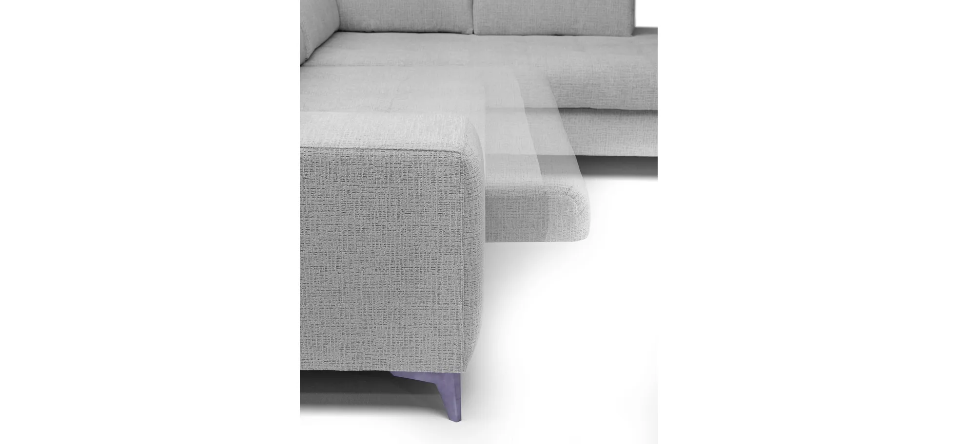 Ecksofa, light grey - Elty