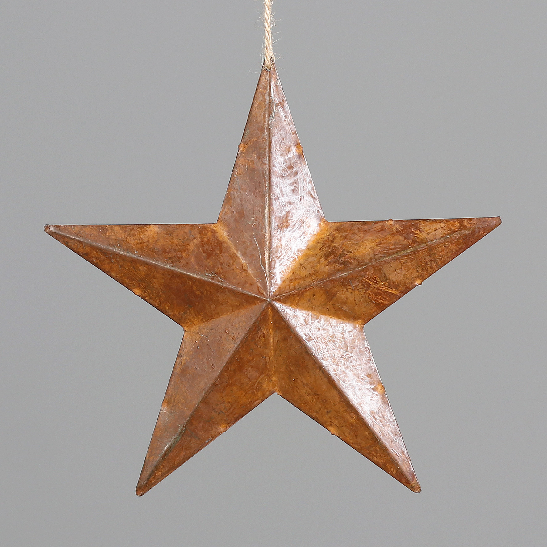 Deko Stern Rost zum hängen - braun, 22 cm