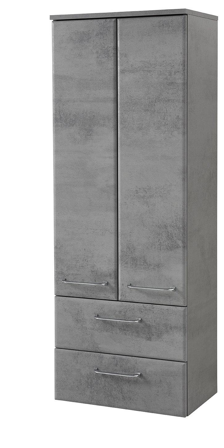 Midischrank, dunkelgrau, 2 Türen, 2 Schübe - QUICKSET - 945