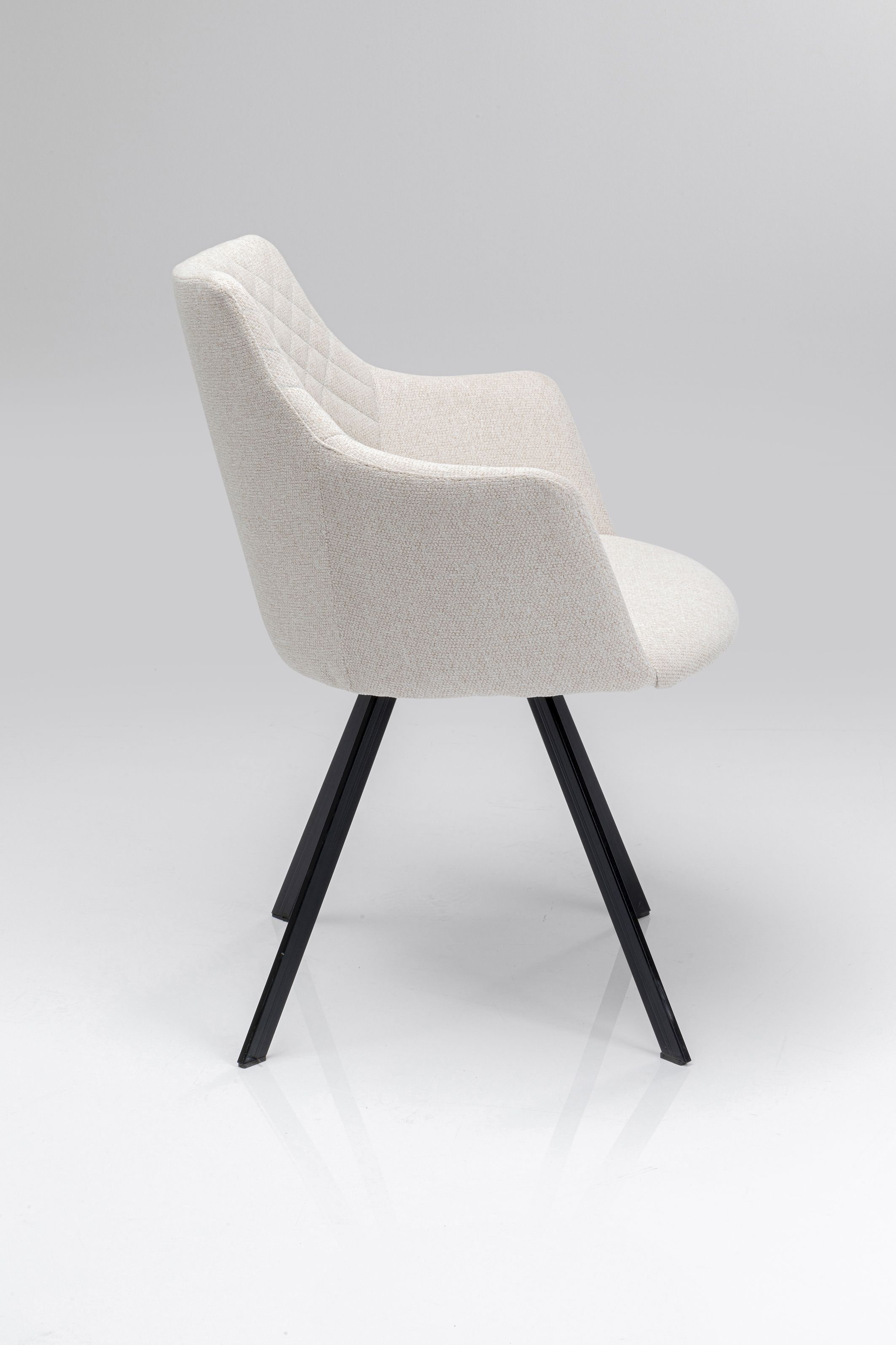 Drehstuhl mit Armlehnen Coco, creme - Coco