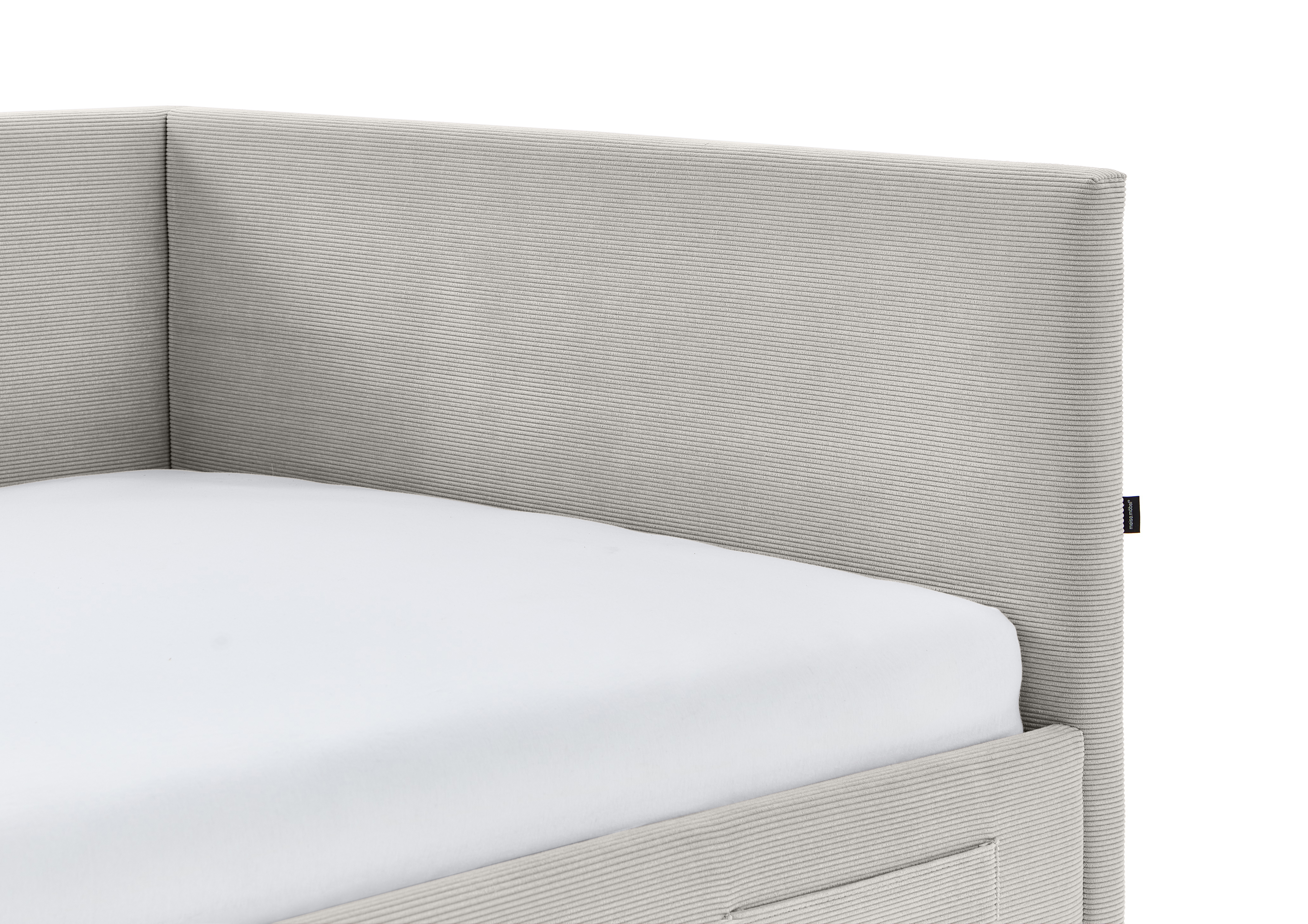 Polsterliege, Stoff nata, mit Bettkasten - MyStyle 3102