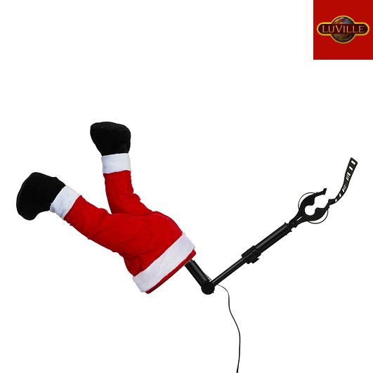 Weihnachtsmann-Beine, elektrisch - inkl. Adapter, rot,  l17xb13xh35cm