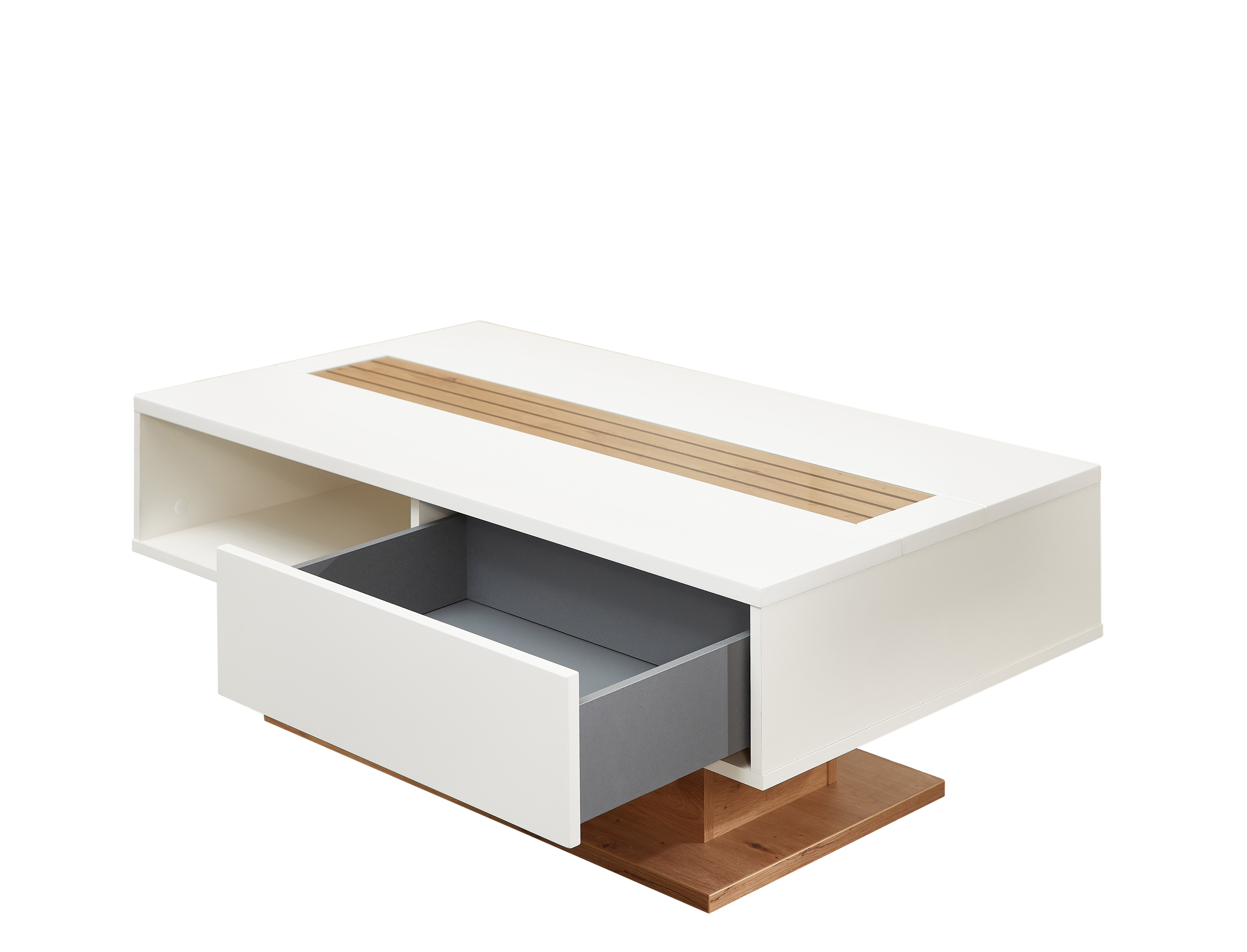 Couchtisch, weiß, Artisan Eiche - LS23 Duron