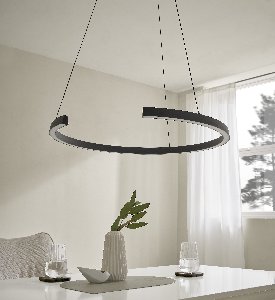 Pendelleuchte LABONETE - Alu/Stahl schwarz, 3xLED