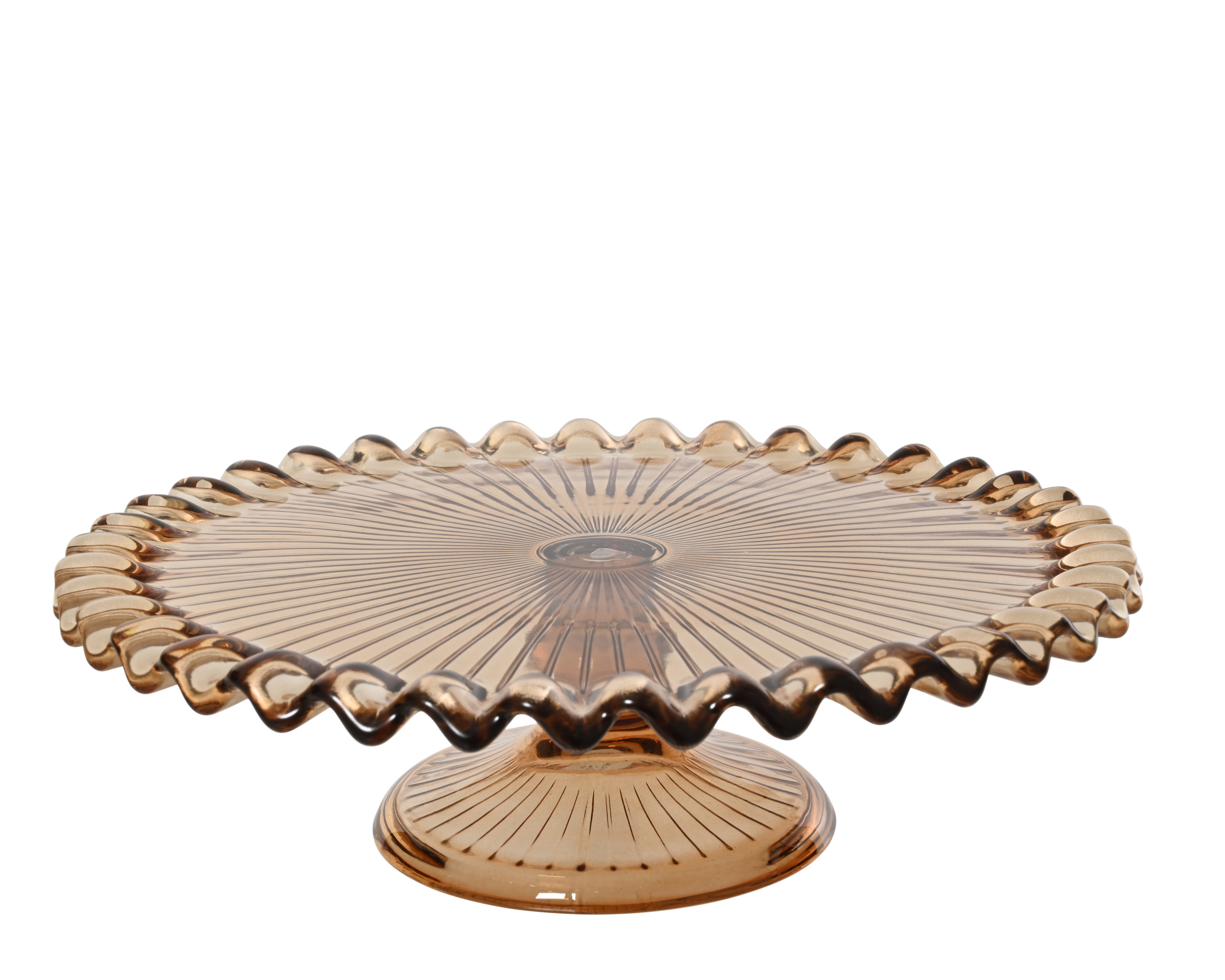 Etagere - braun, Glas, Ø25-H7.5cm