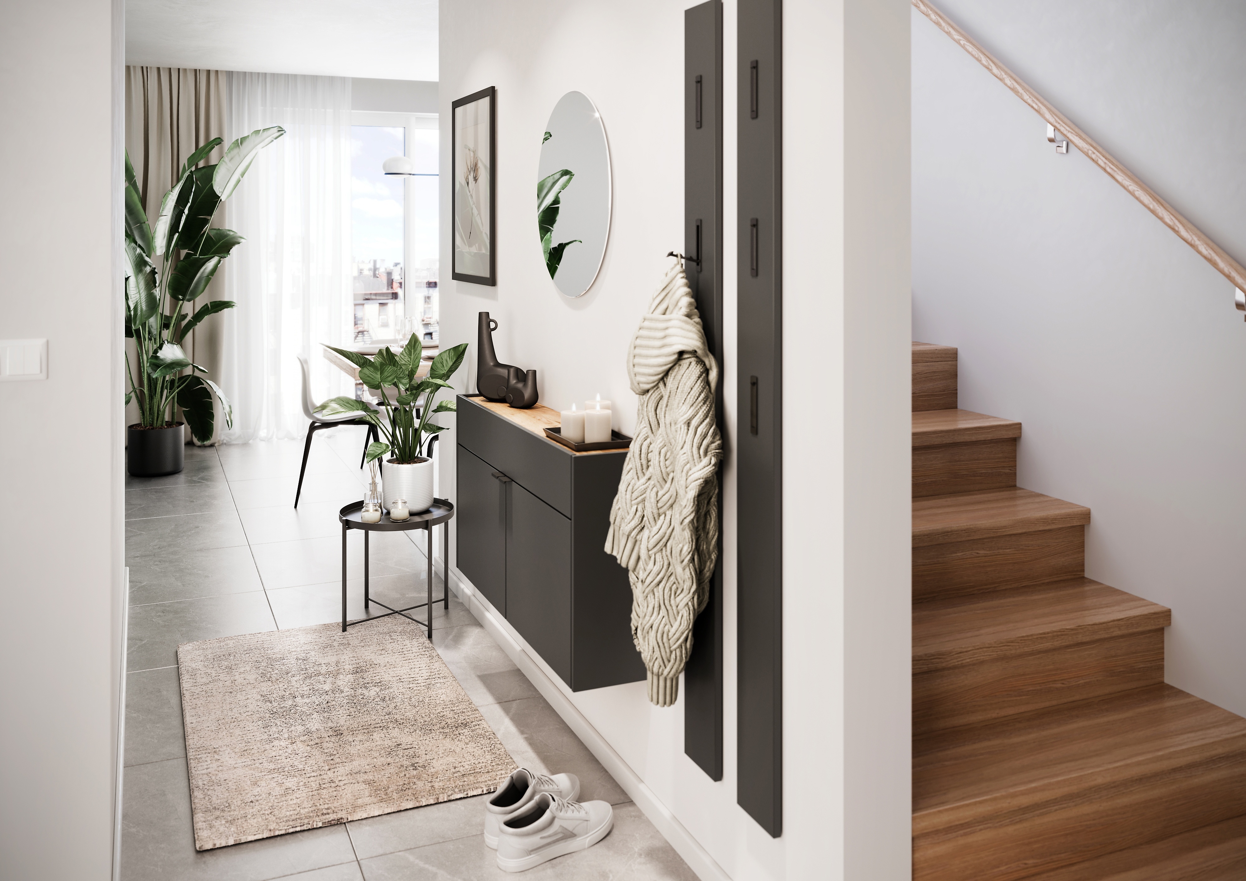 Mehrzweckschrank 2-türig, graphit - MYTREND 364