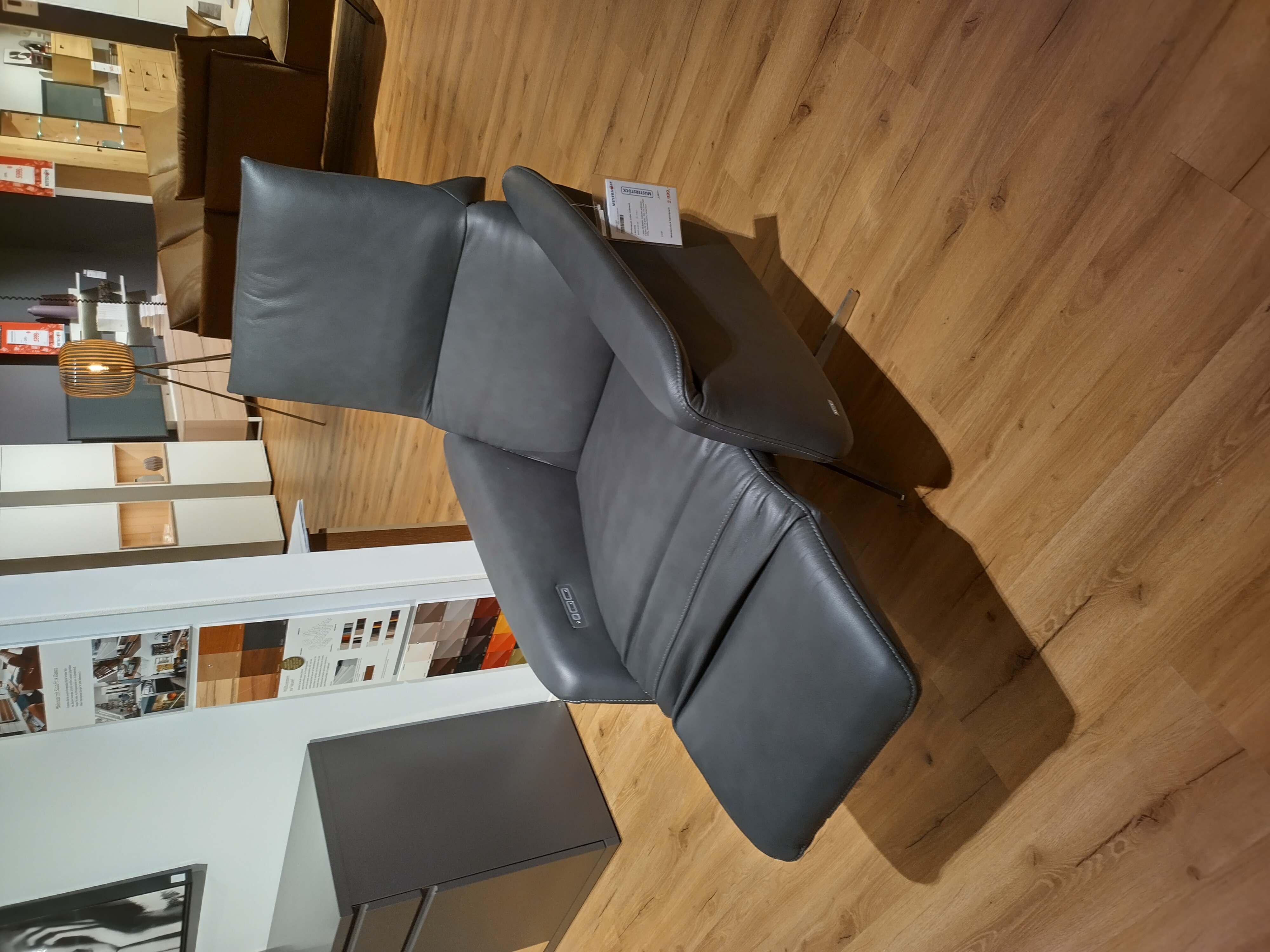 Drehsessel, Leder anthrazit - LS23 Fils