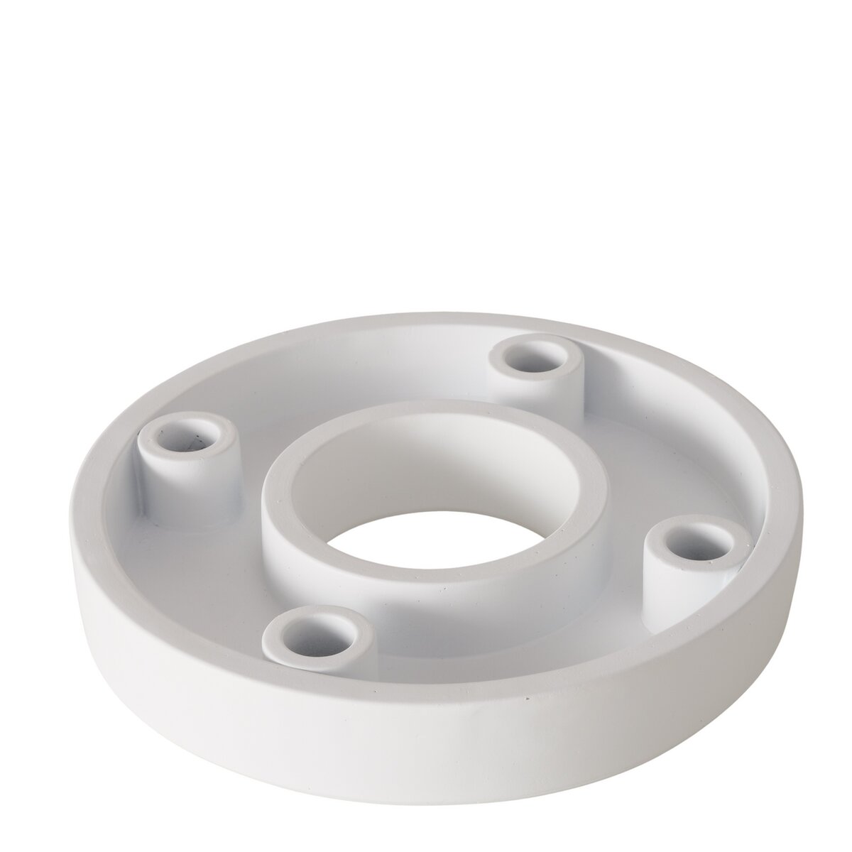 Kerzenleuchter Betla, Rund - H 4,20 cm, Beton, weiss