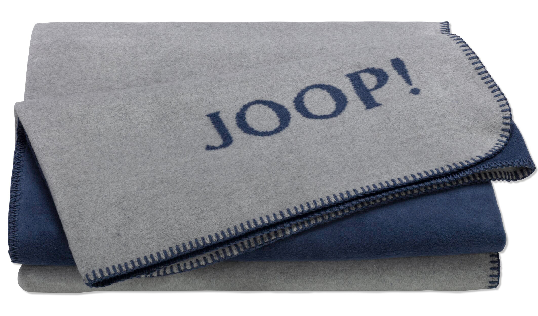 Decke UDF, silber/navy, ca. 150x200cm - JOOP