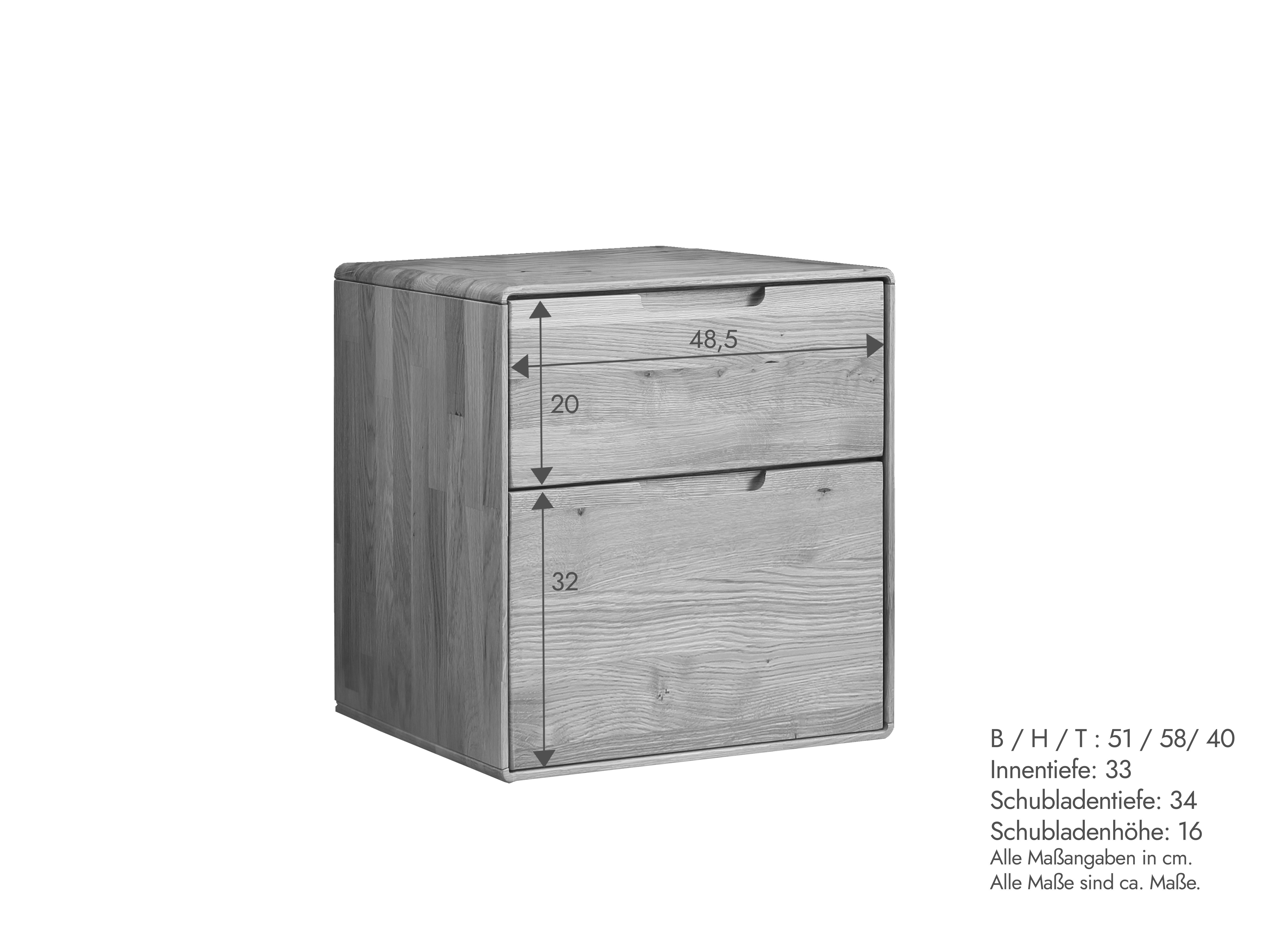 Nachtkommode II, Wildeiche - MyStyle 3047
