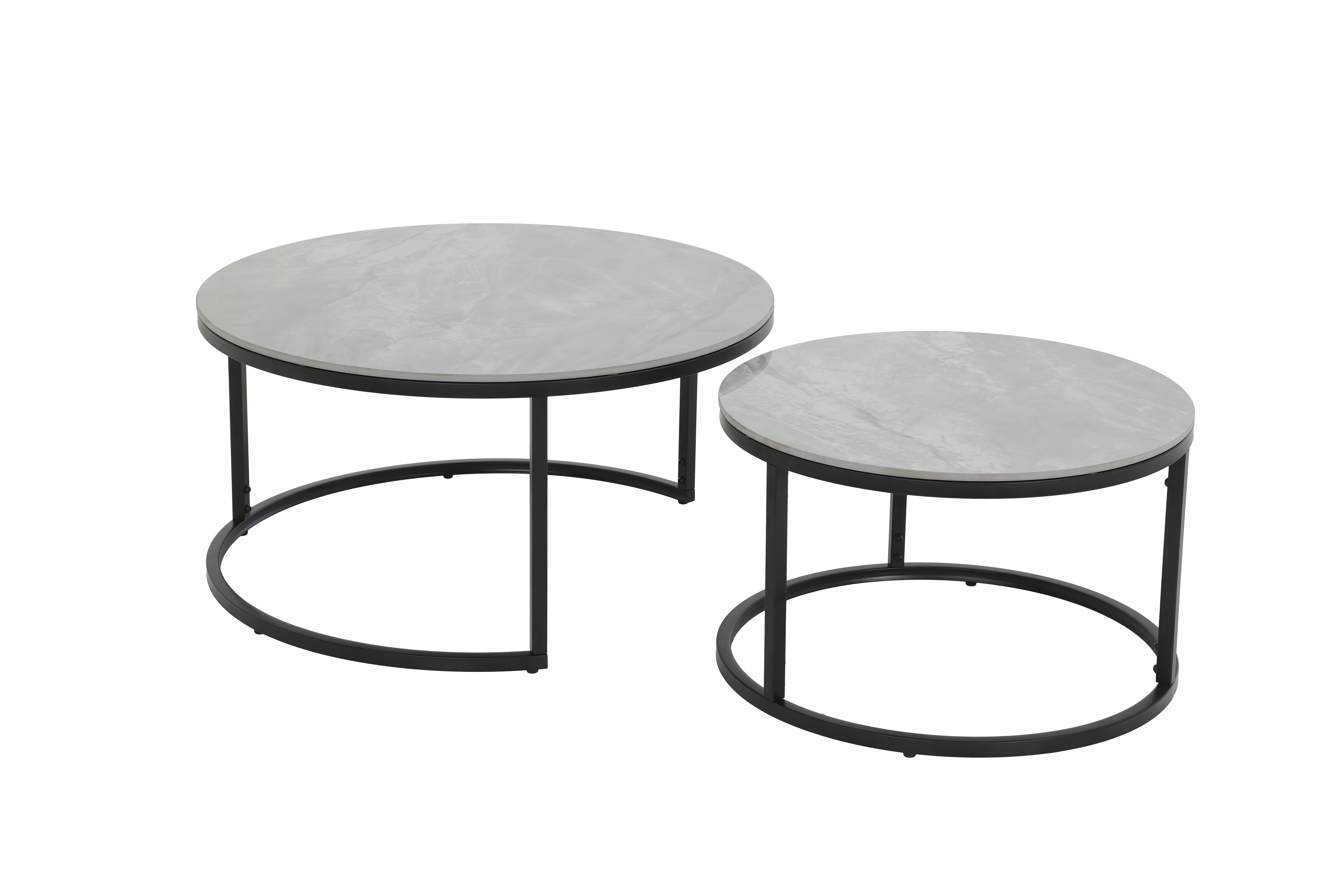 Couchtisch 2-er Set, Marmoroptik - MYTREND371