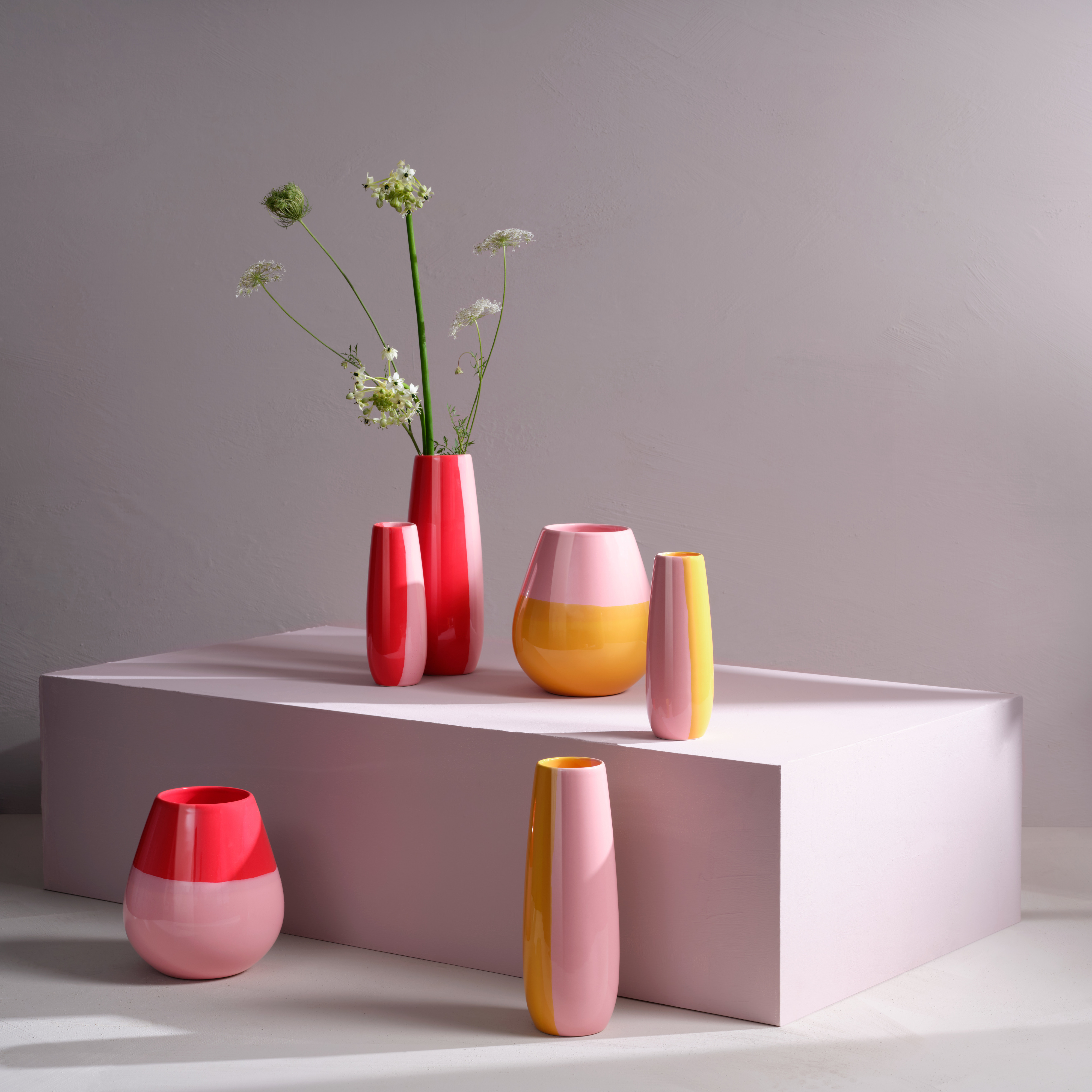Vase Ease Joy - starwberry smoothie, 4,5x18cm