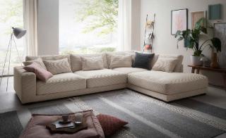 Ecksofa Hailey, Stoff beige - Hailey