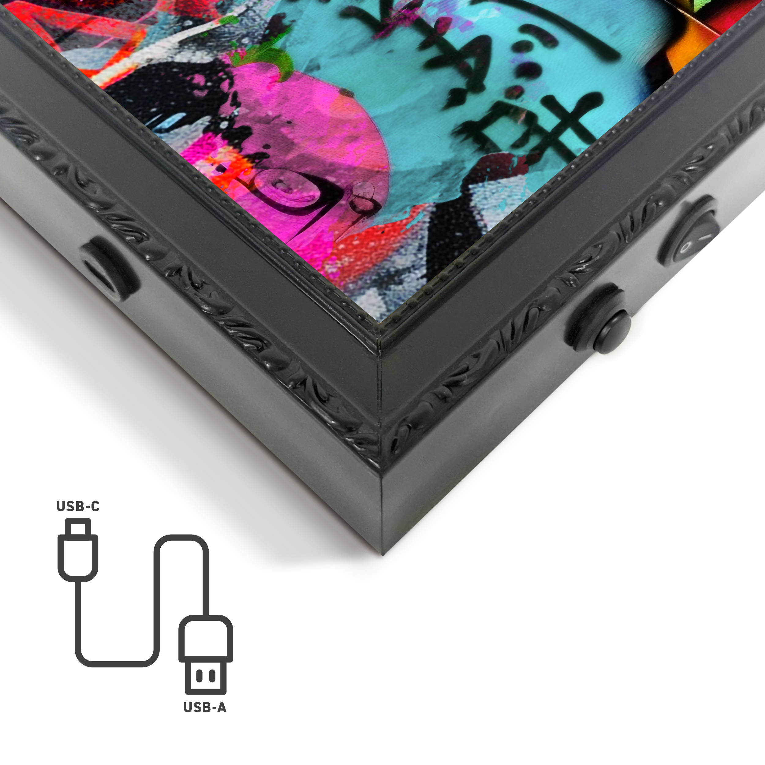 Neon LED Art Black - 70x100cm, dream