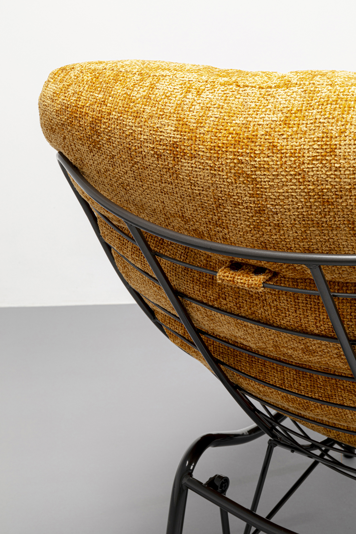 Sessel mit Hocker Vienna, Boucle gelb - Vienna