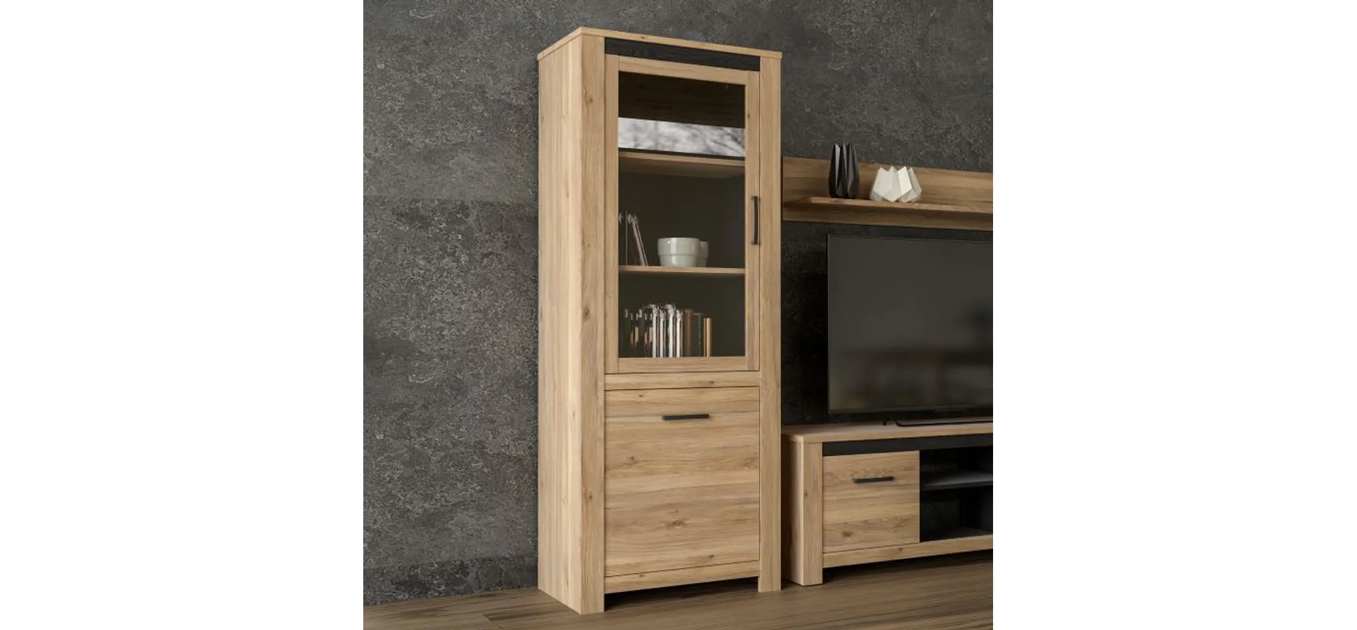 Vitrine, Mauvella Oak  - Fares 